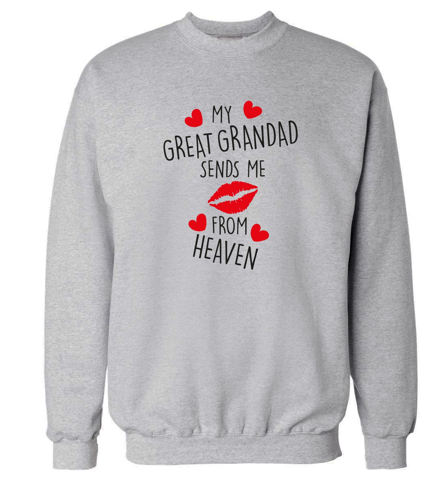My great grandad sends me kisses from heaven Adult's unisex grey Sweater 2XL