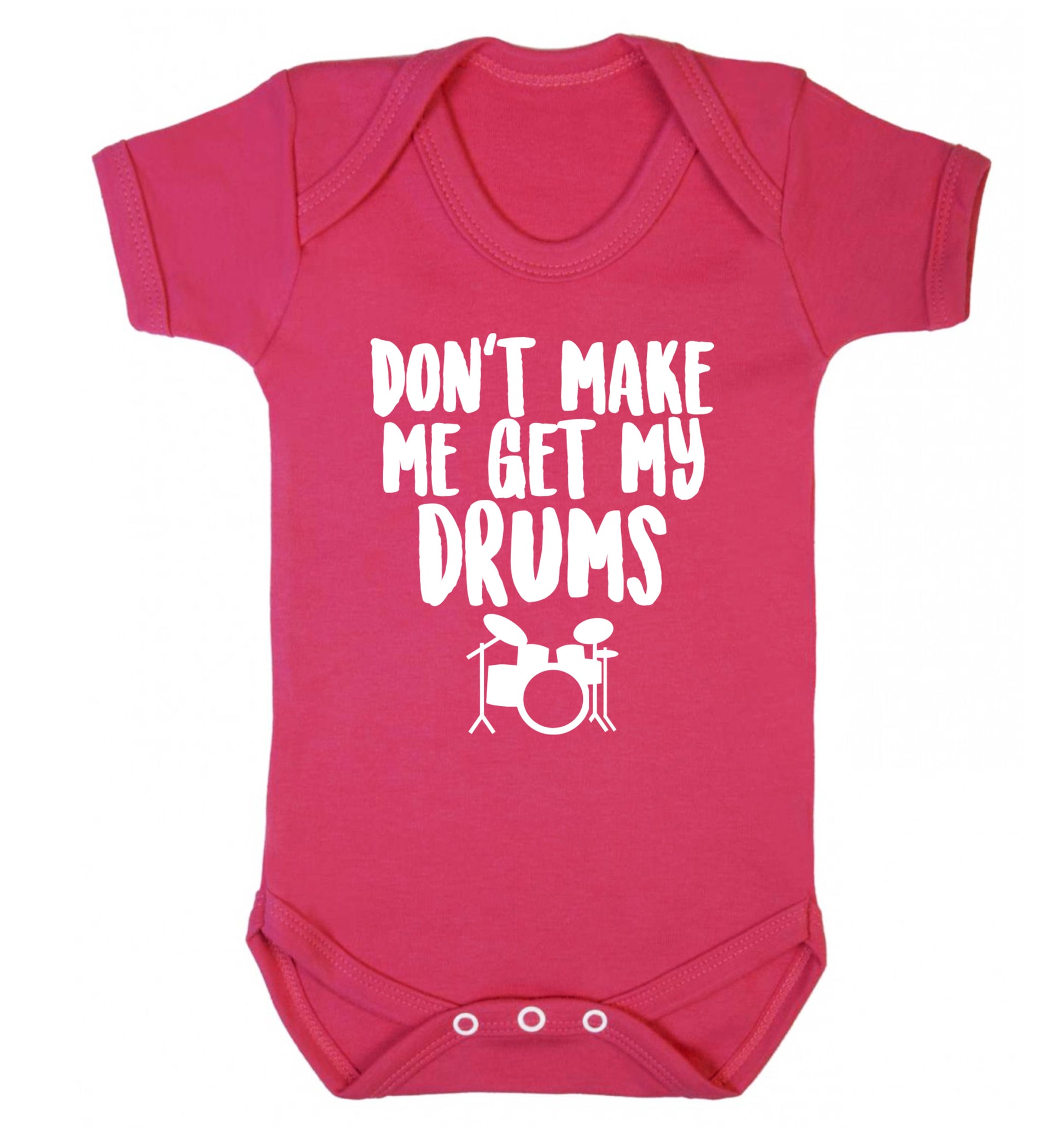 Don't make me get my drums Baby Vest dark pink 18-24 months