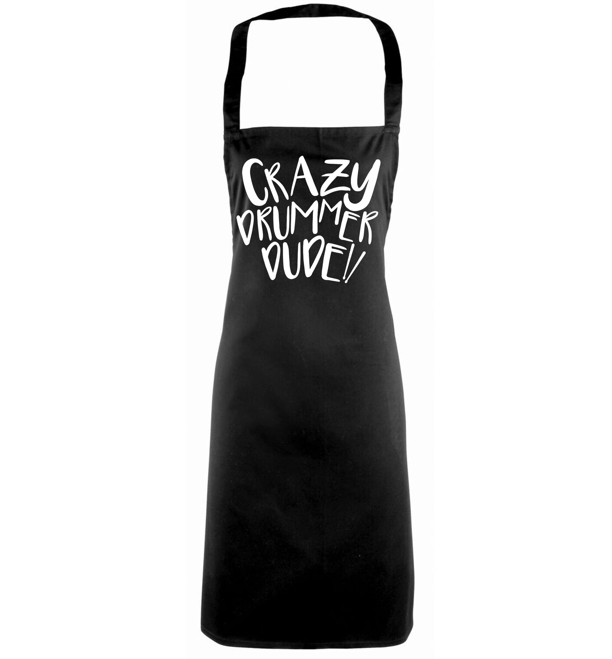 Crazy drummer dude black apron