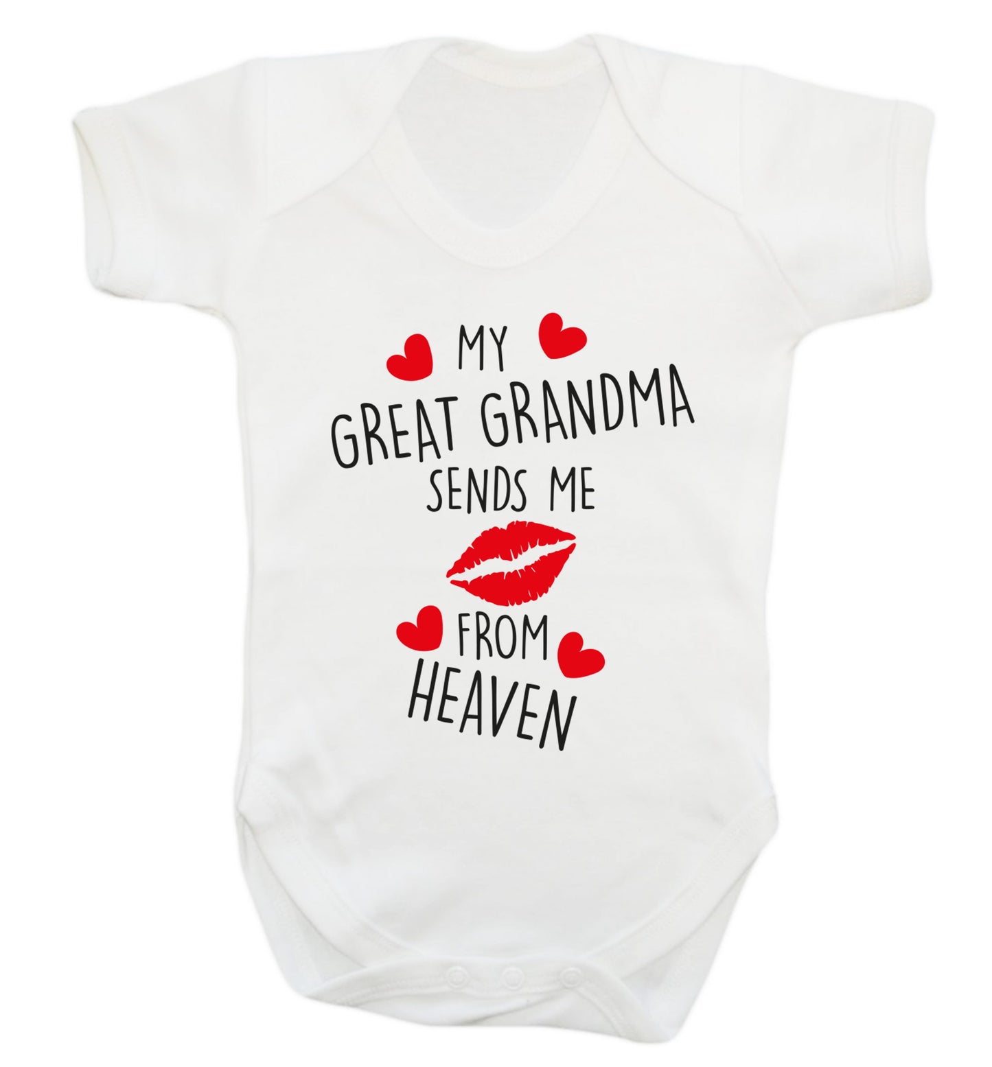 My great grandma sends me kisses from heaven Baby Vest white 18-24 months