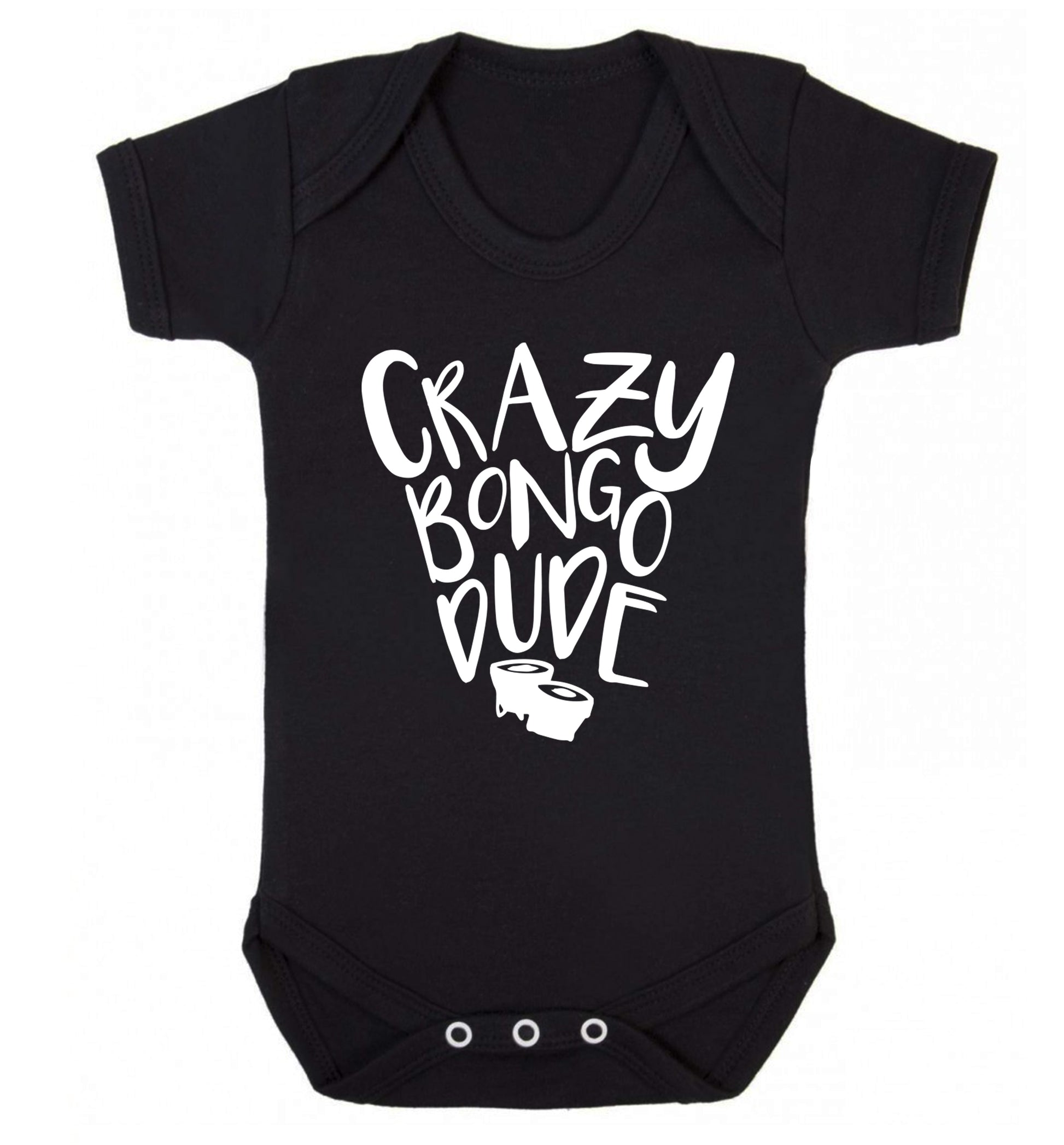 Crazy bongo dude Baby Vest black 18-24 months
