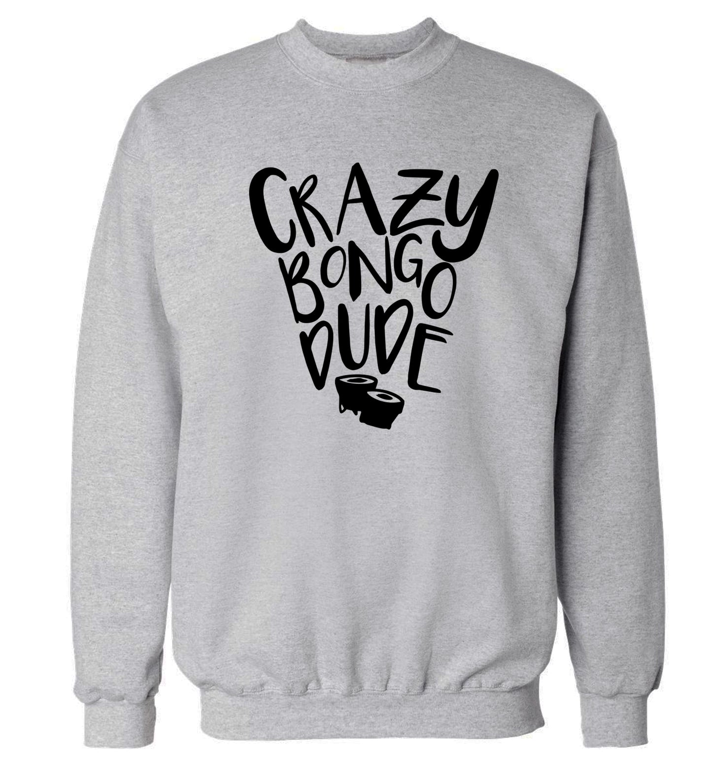 Crazy bongo dude Adult's unisex grey Sweater 2XL