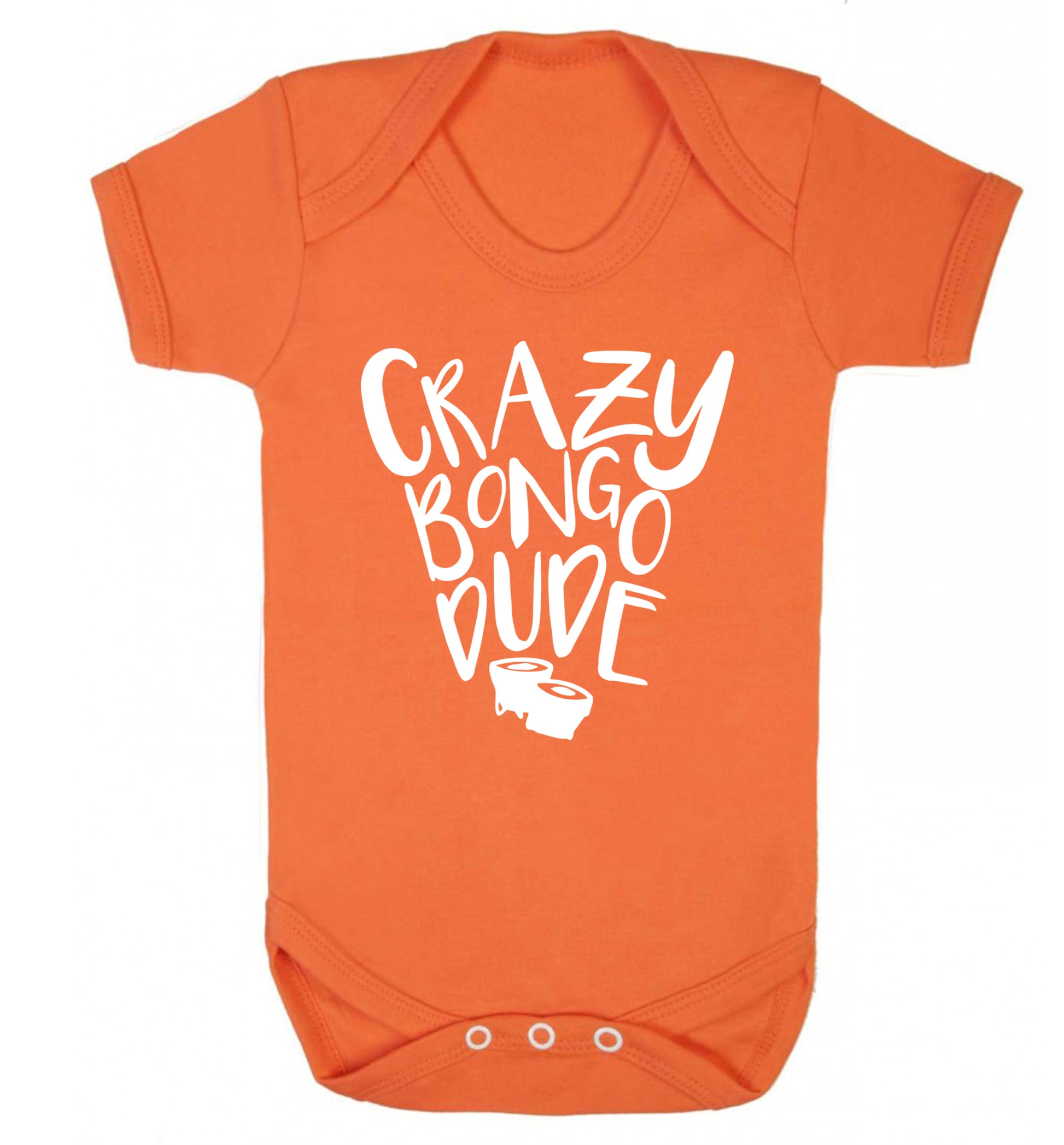 Crazy bongo dude Baby Vest orange 18-24 months