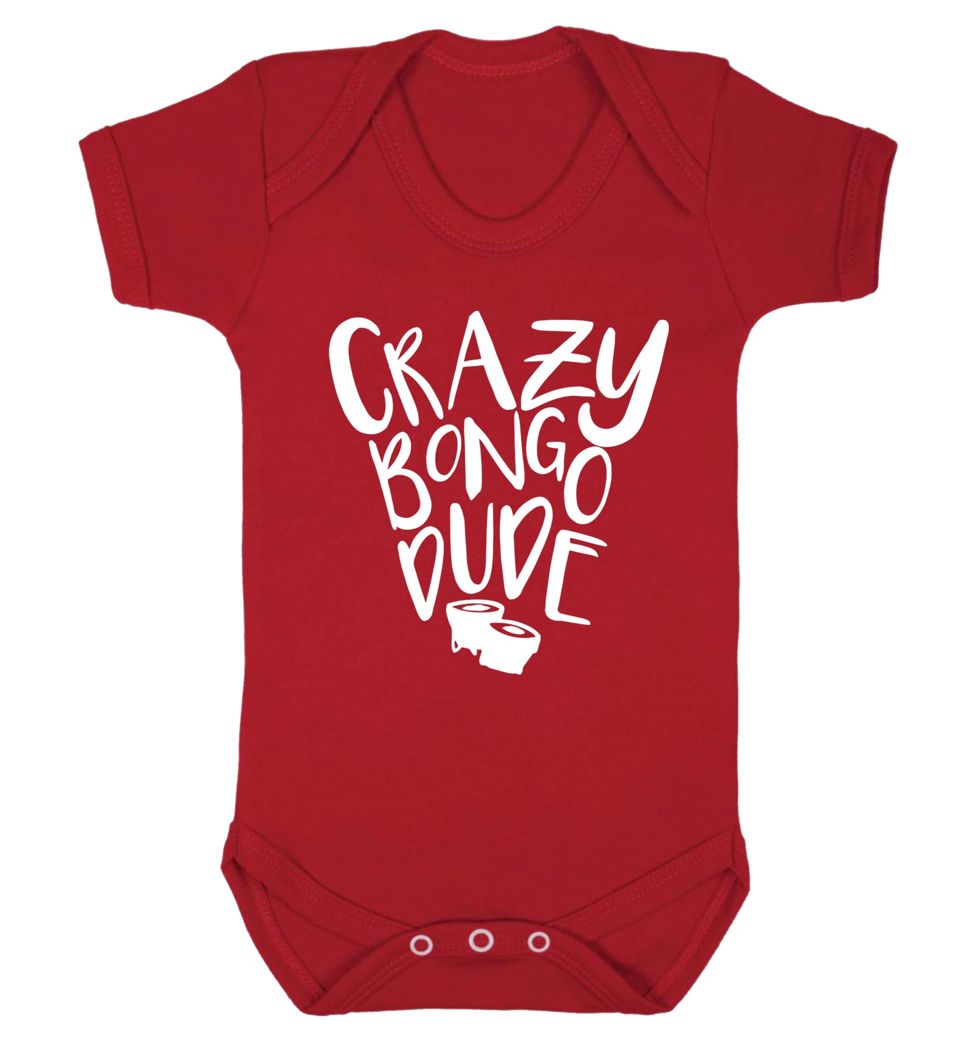 Crazy bongo dude Baby Vest red 18-24 months