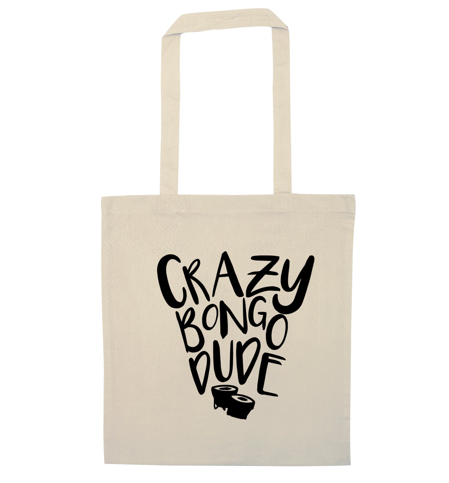 Crazy bongo dude natural tote bag