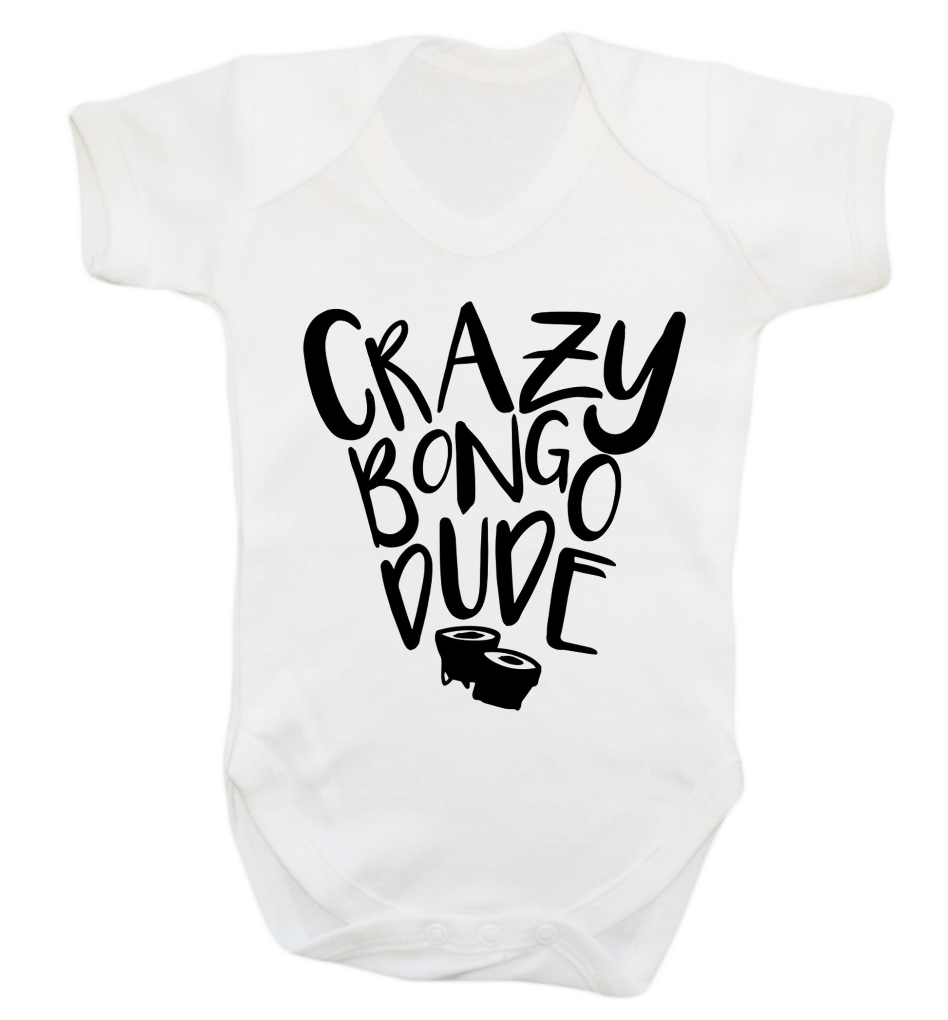 Crazy bongo dude Baby Vest white 18-24 months