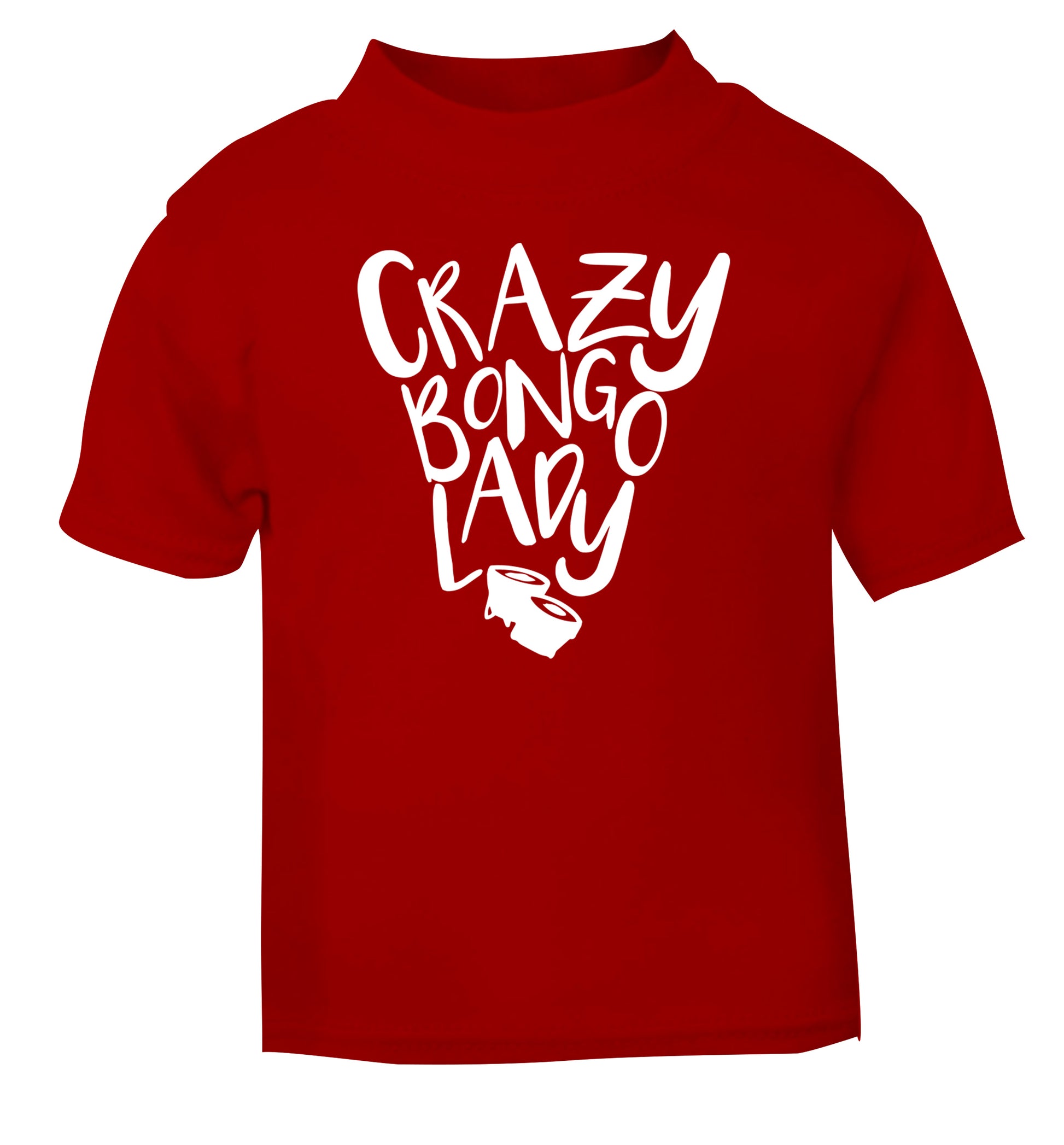 Crazy bongo lady red Baby Toddler Tshirt 2 Years