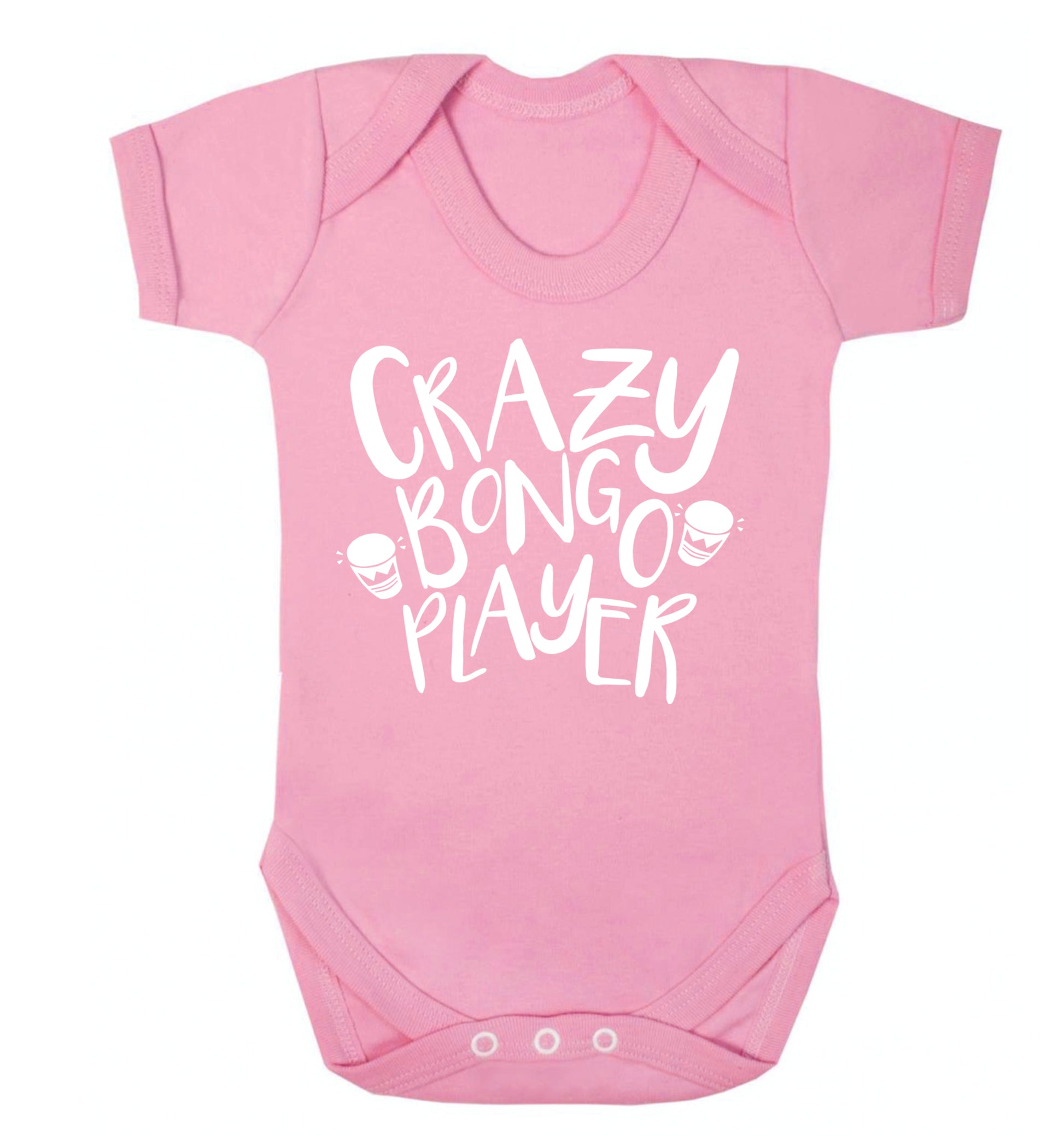 Crazy bongo player Baby Vest pale pink 18-24 months