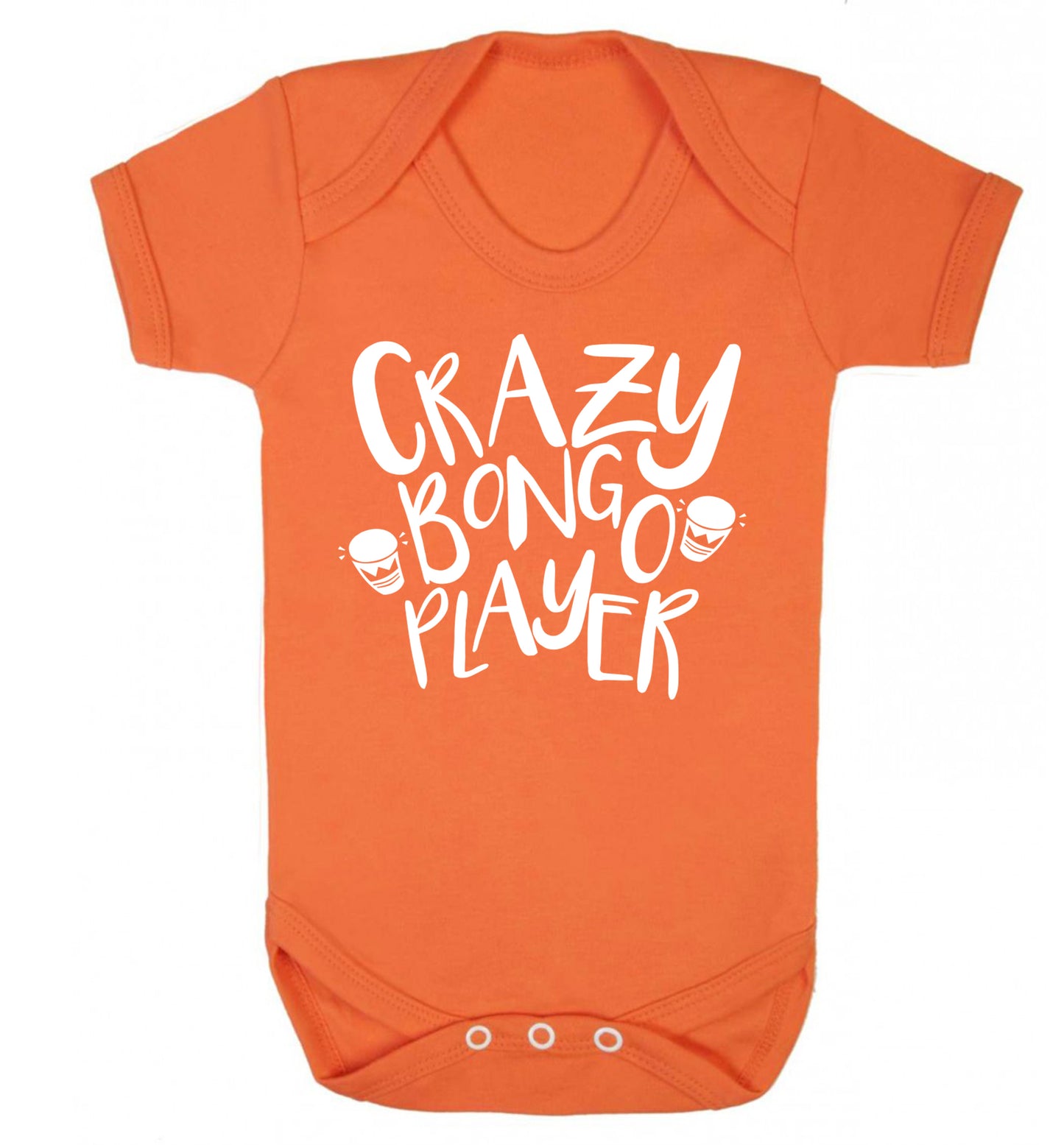 Crazy bongo player Baby Vest orange 18-24 months