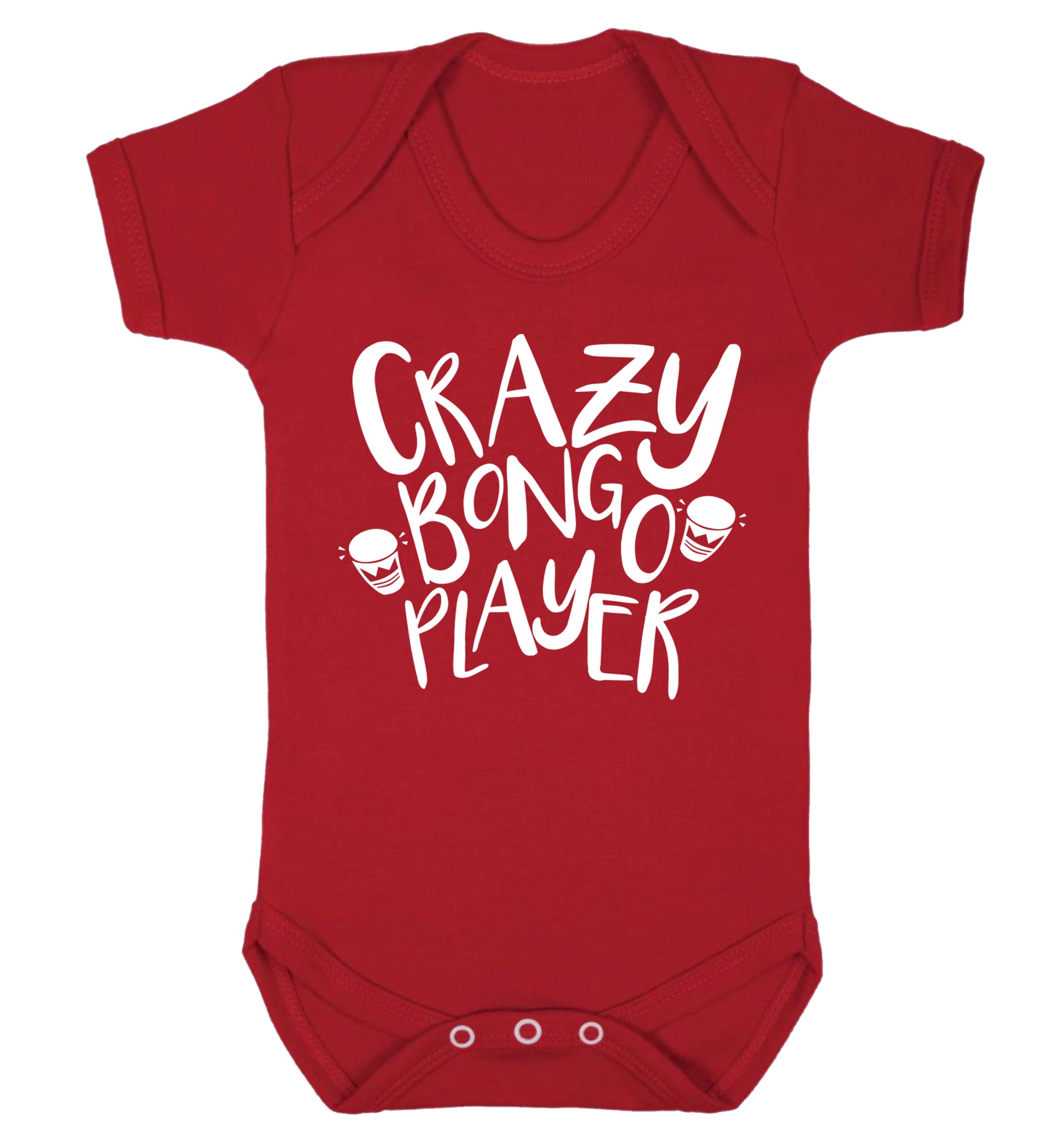 Crazy bongo player Baby Vest red 18-24 months