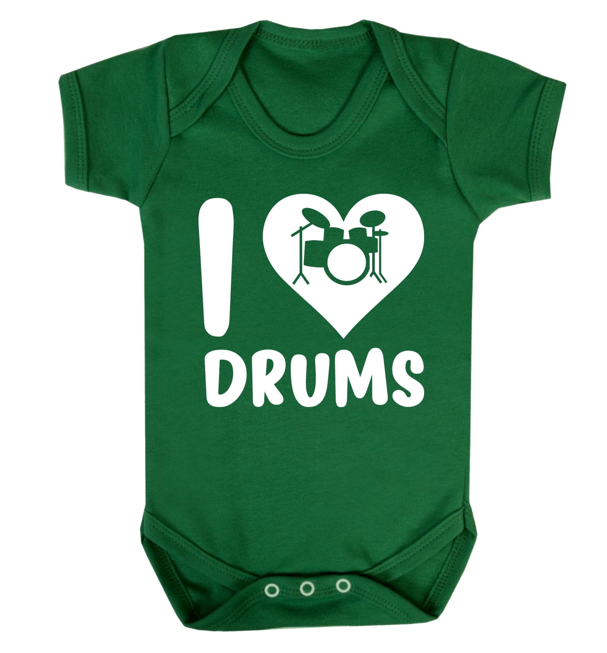 I love drums Baby Vest green 18-24 months