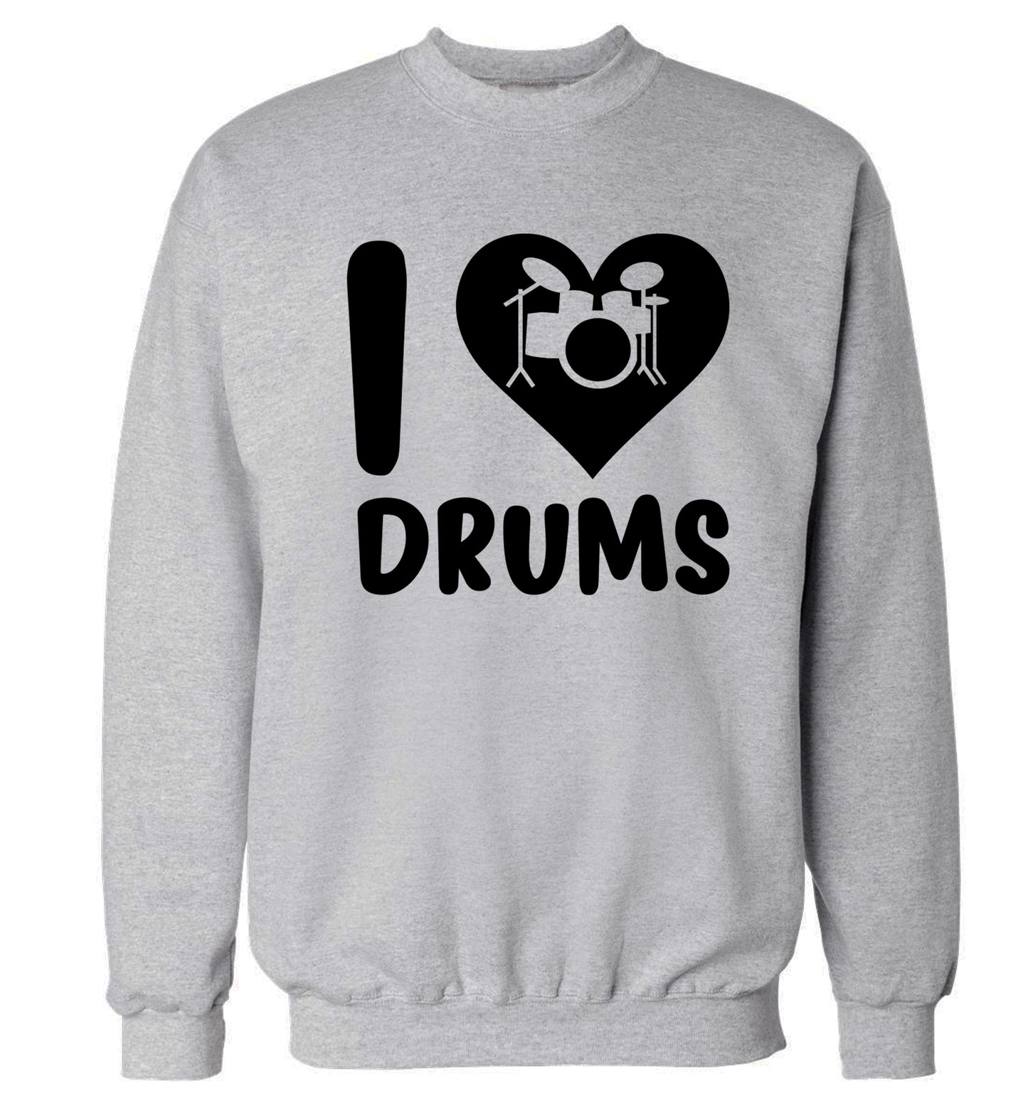 I love drums Adult's unisex grey Sweater 2XL