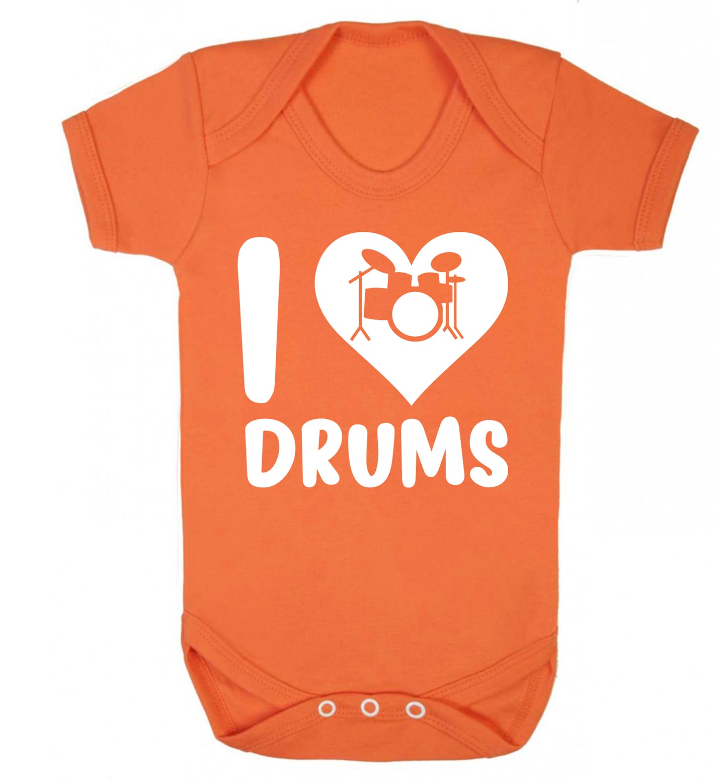 I love drums Baby Vest orange 18-24 months
