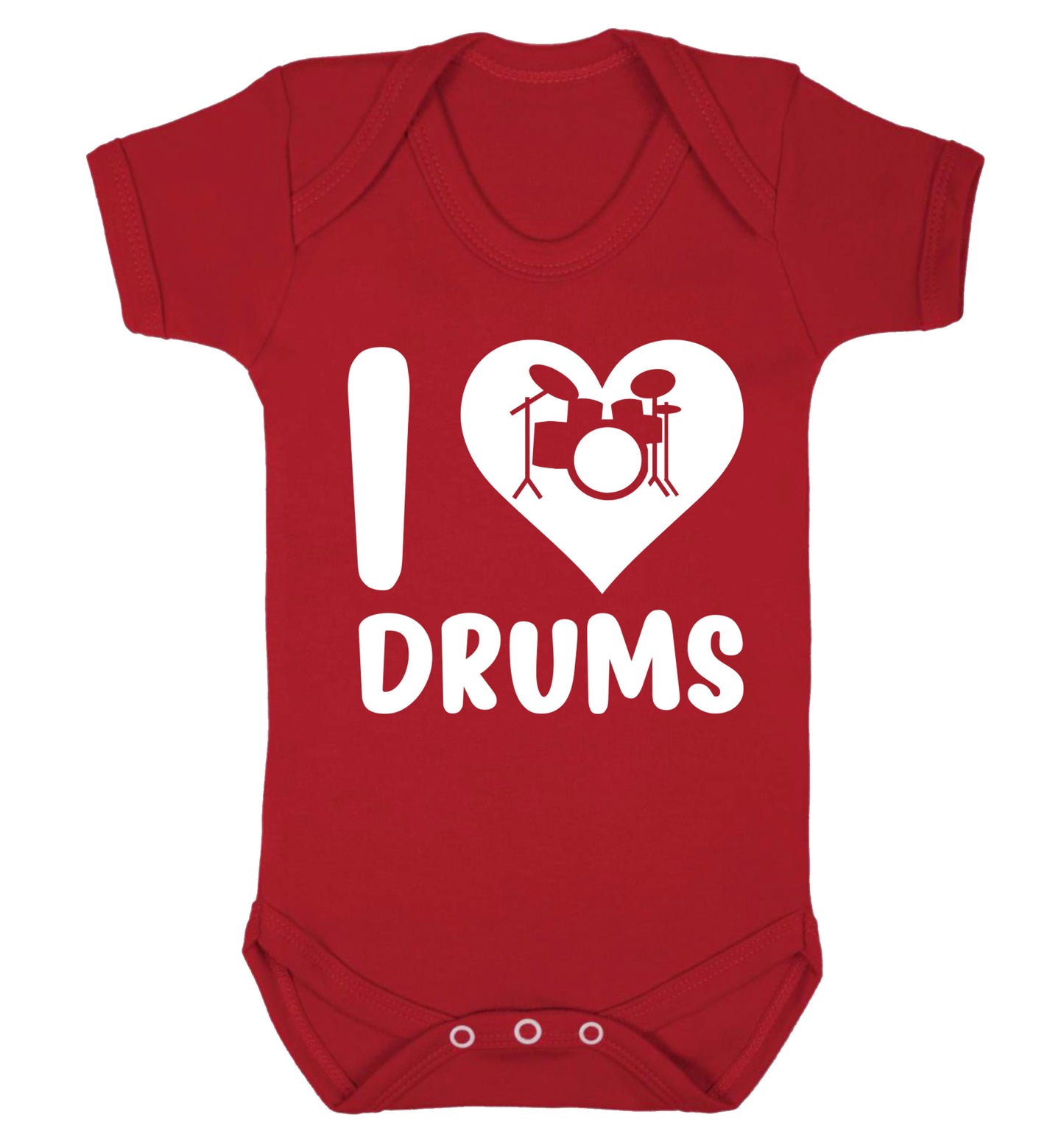 I love drums Baby Vest red 18-24 months