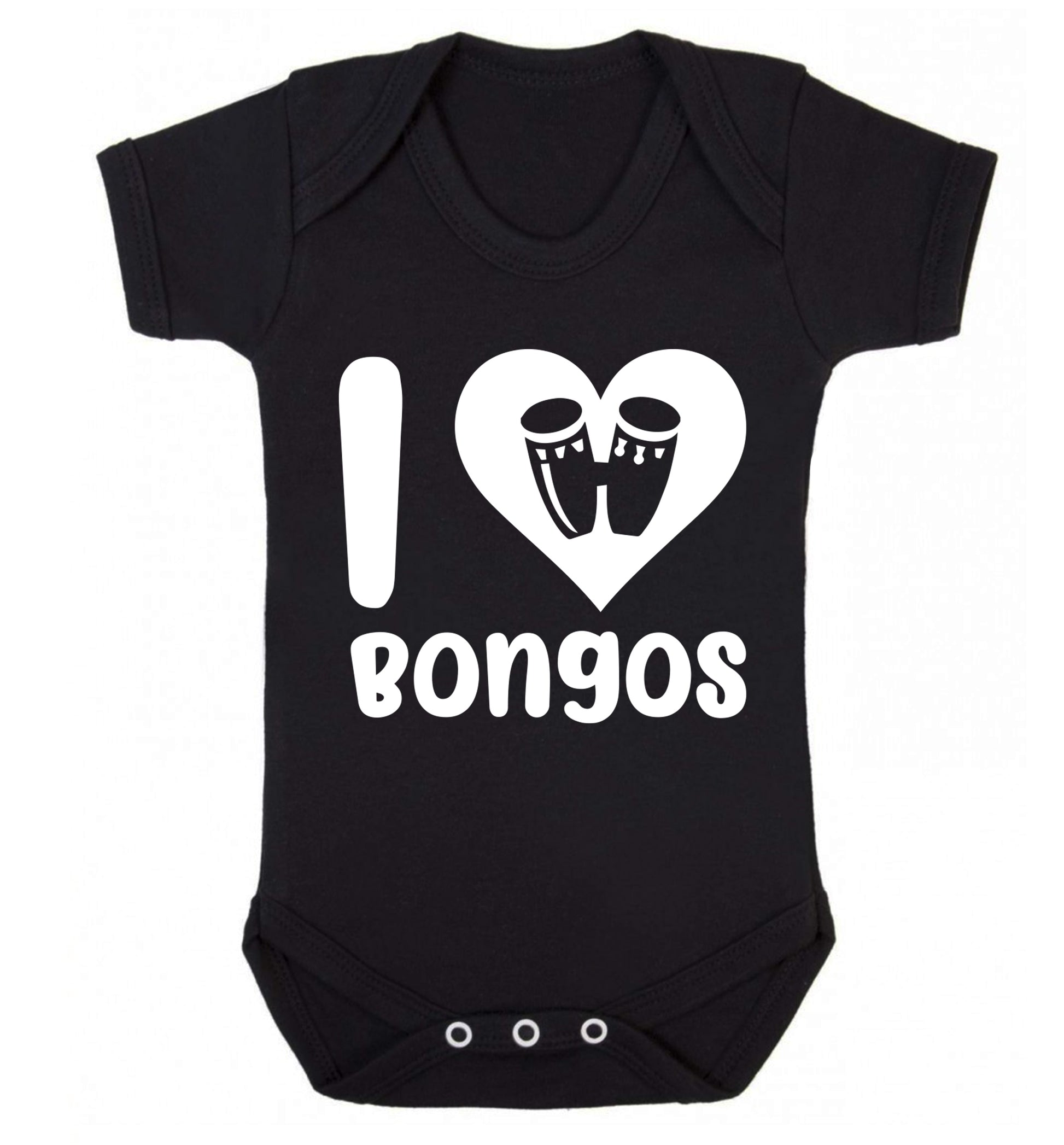 I love bongos Baby Vest black 18-24 months
