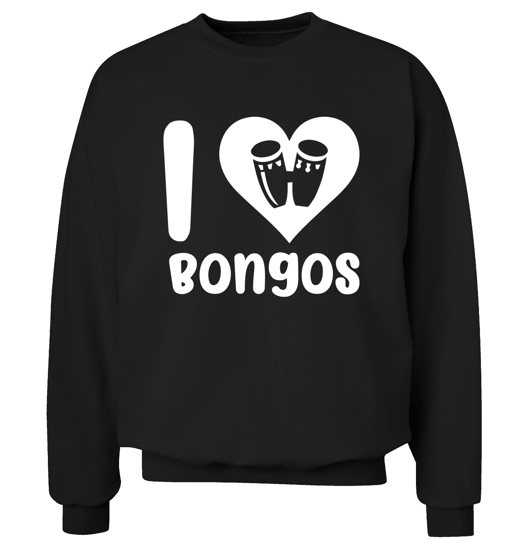 I love bongos Adult's unisex black Sweater 2XL