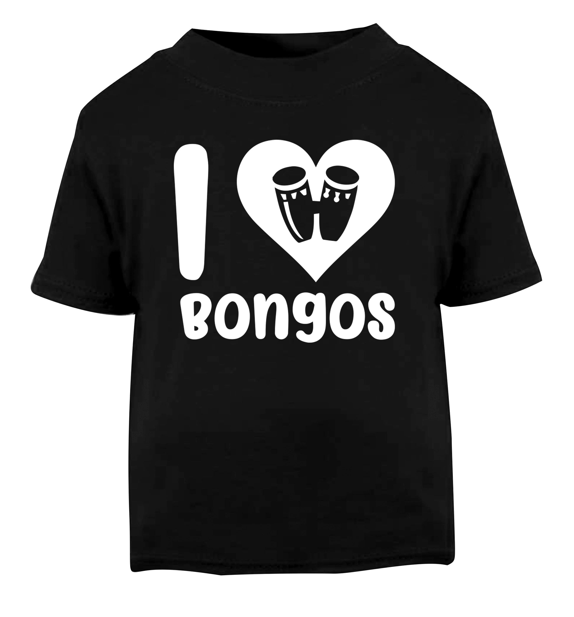 I love bongos Black Baby Toddler Tshirt 2 years