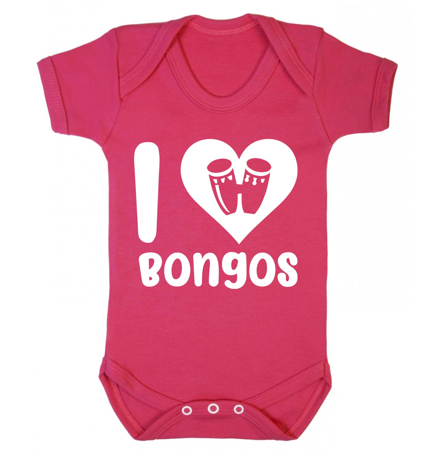 I love bongos Baby Vest dark pink 18-24 months
