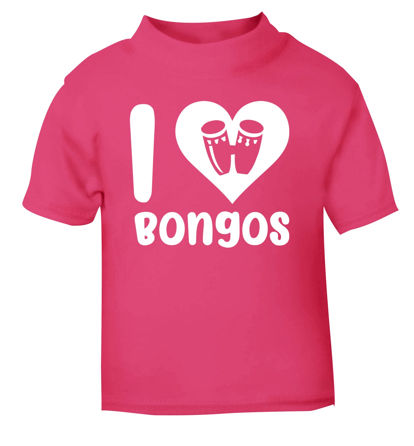 I love bongos pink Baby Toddler Tshirt 2 Years