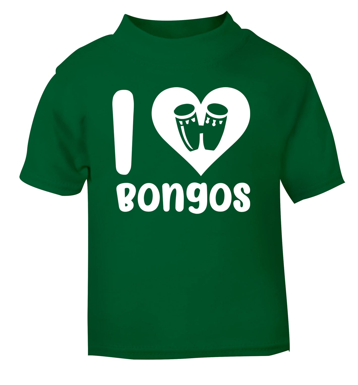 I love bongos green Baby Toddler Tshirt 2 Years