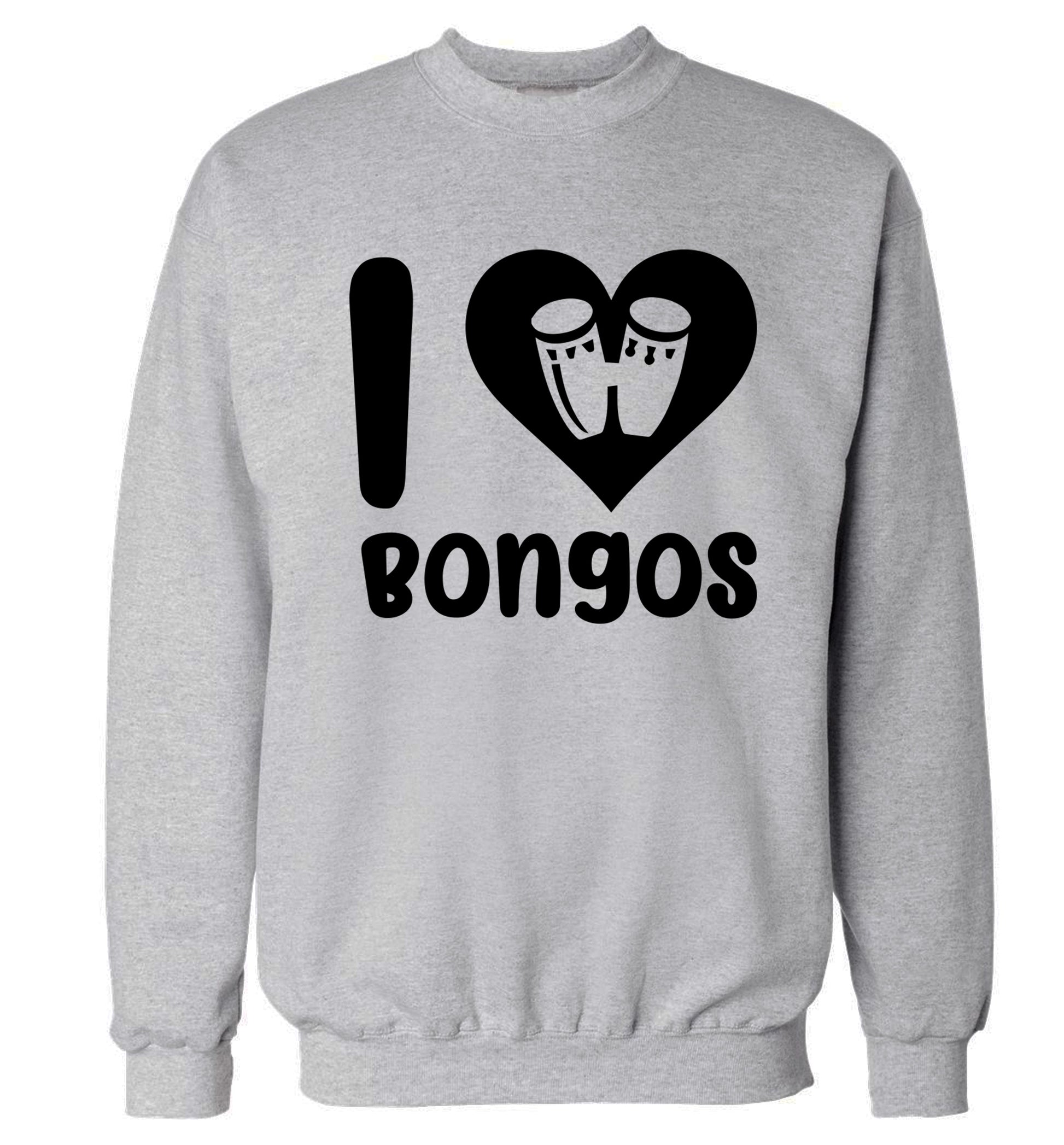 I love bongos Adult's unisex grey Sweater 2XL