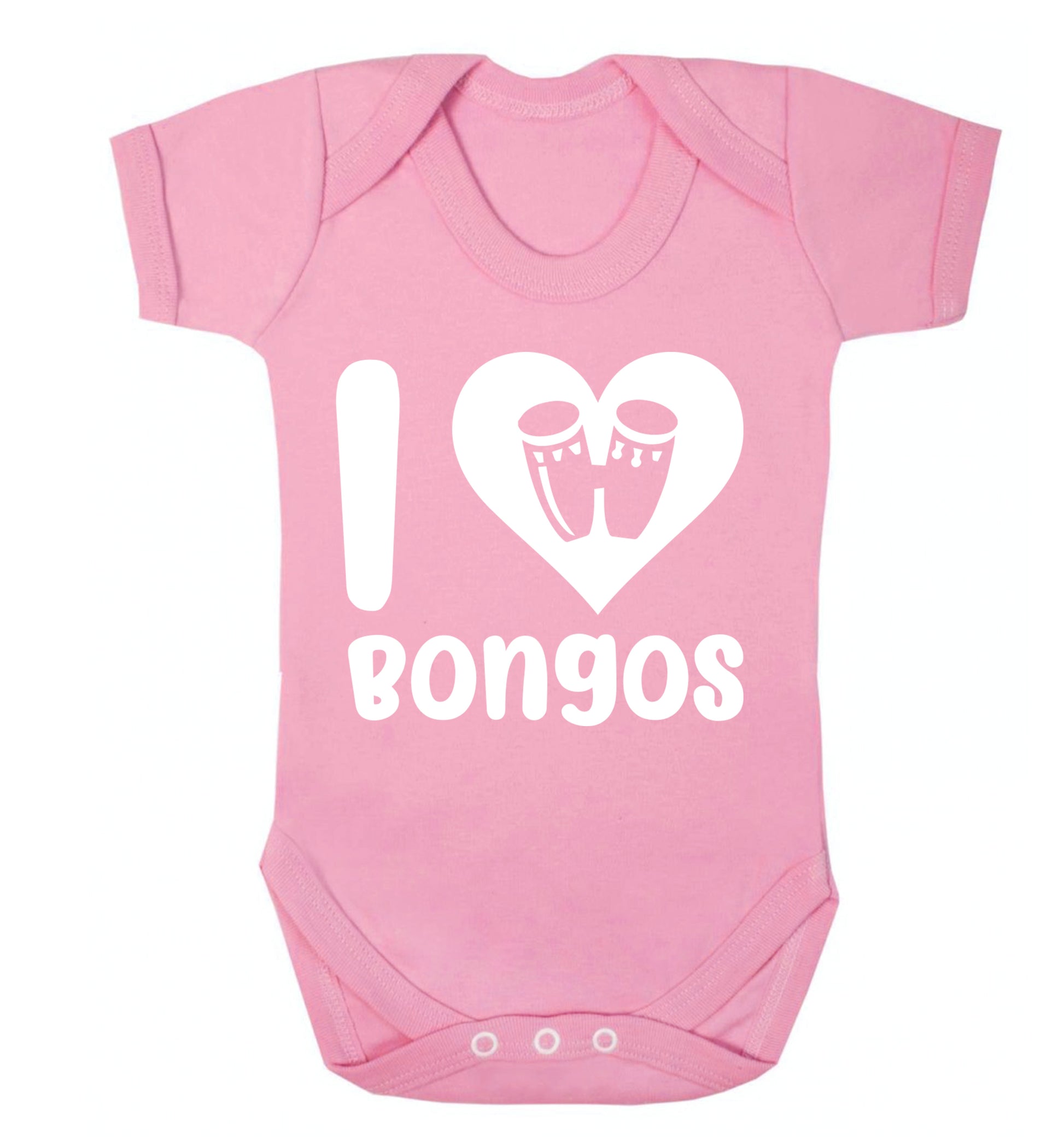 I love bongos Baby Vest pale pink 18-24 months