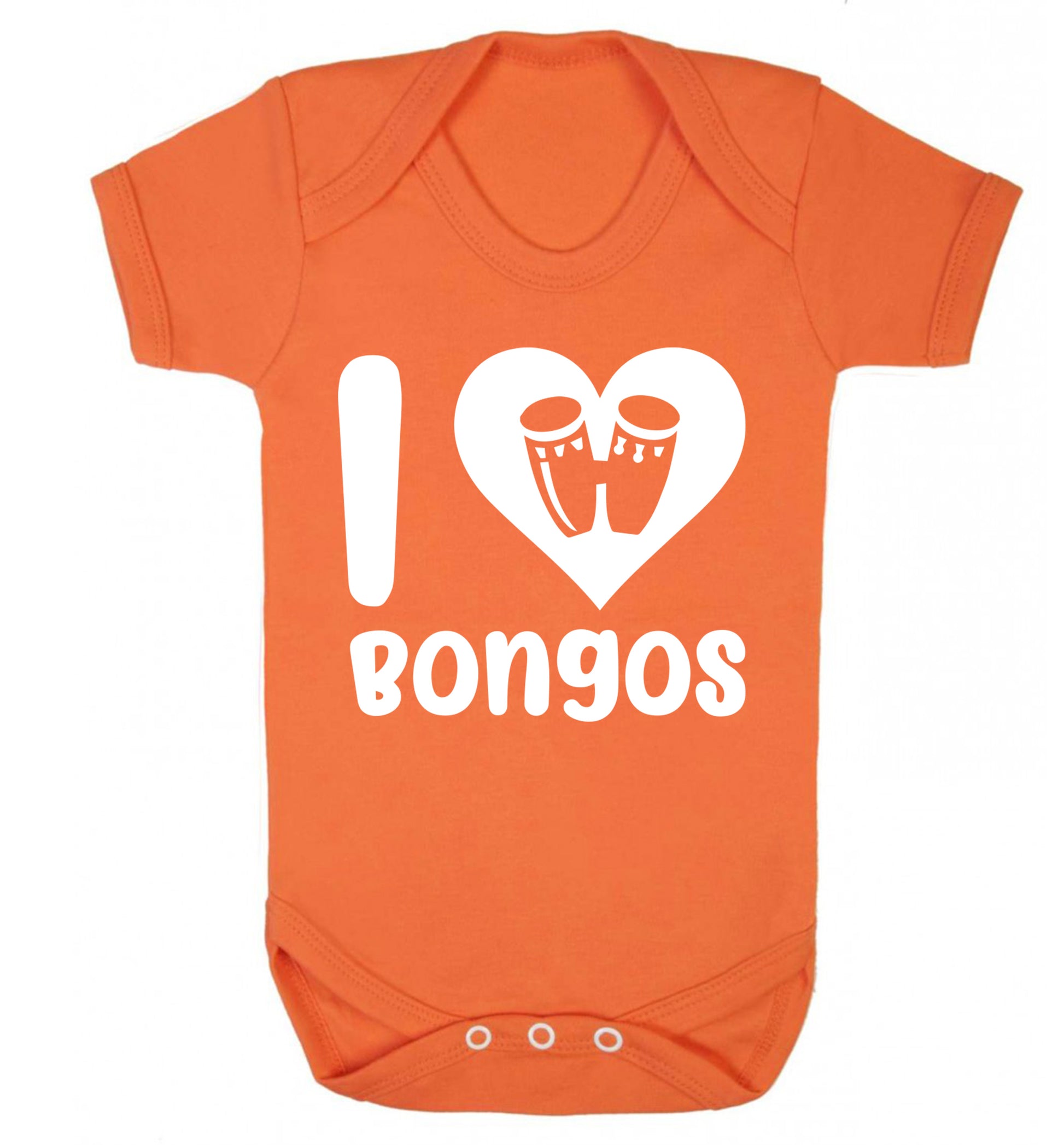I love bongos Baby Vest orange 18-24 months