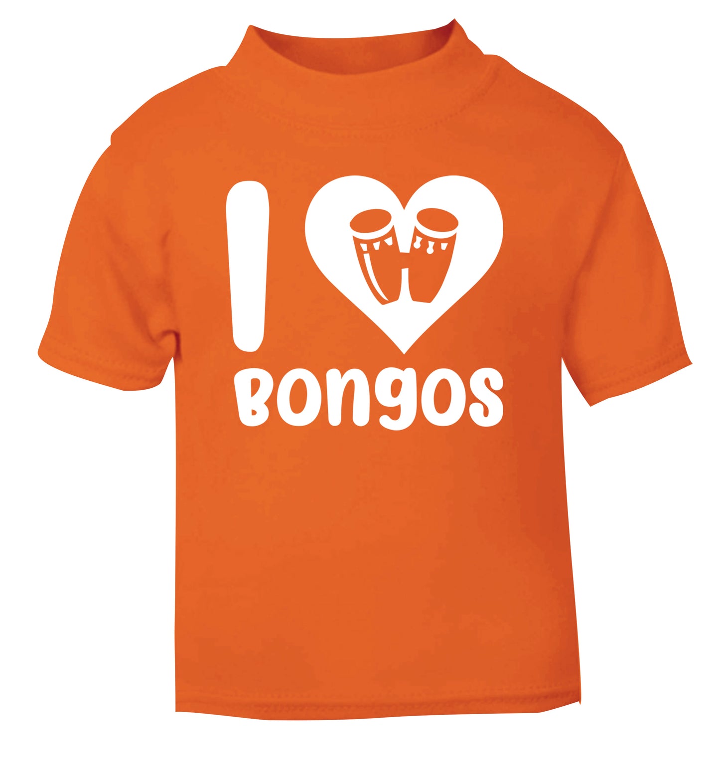 I love bongos orange Baby Toddler Tshirt 2 Years