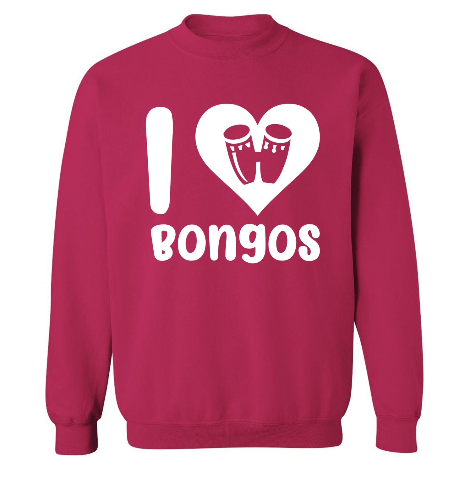 I love bongos Adult's unisex pink Sweater 2XL