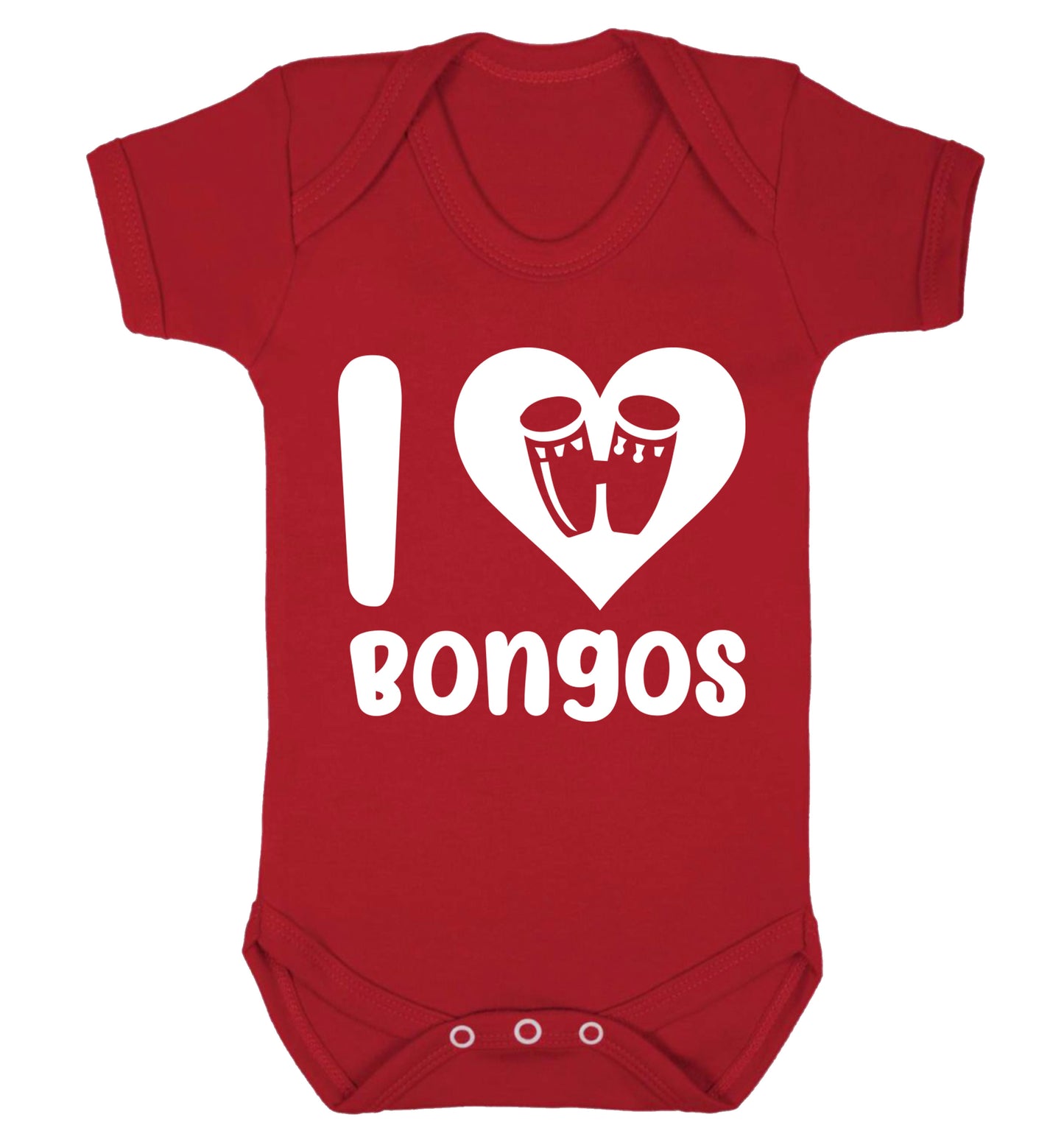 I love bongos Baby Vest red 18-24 months