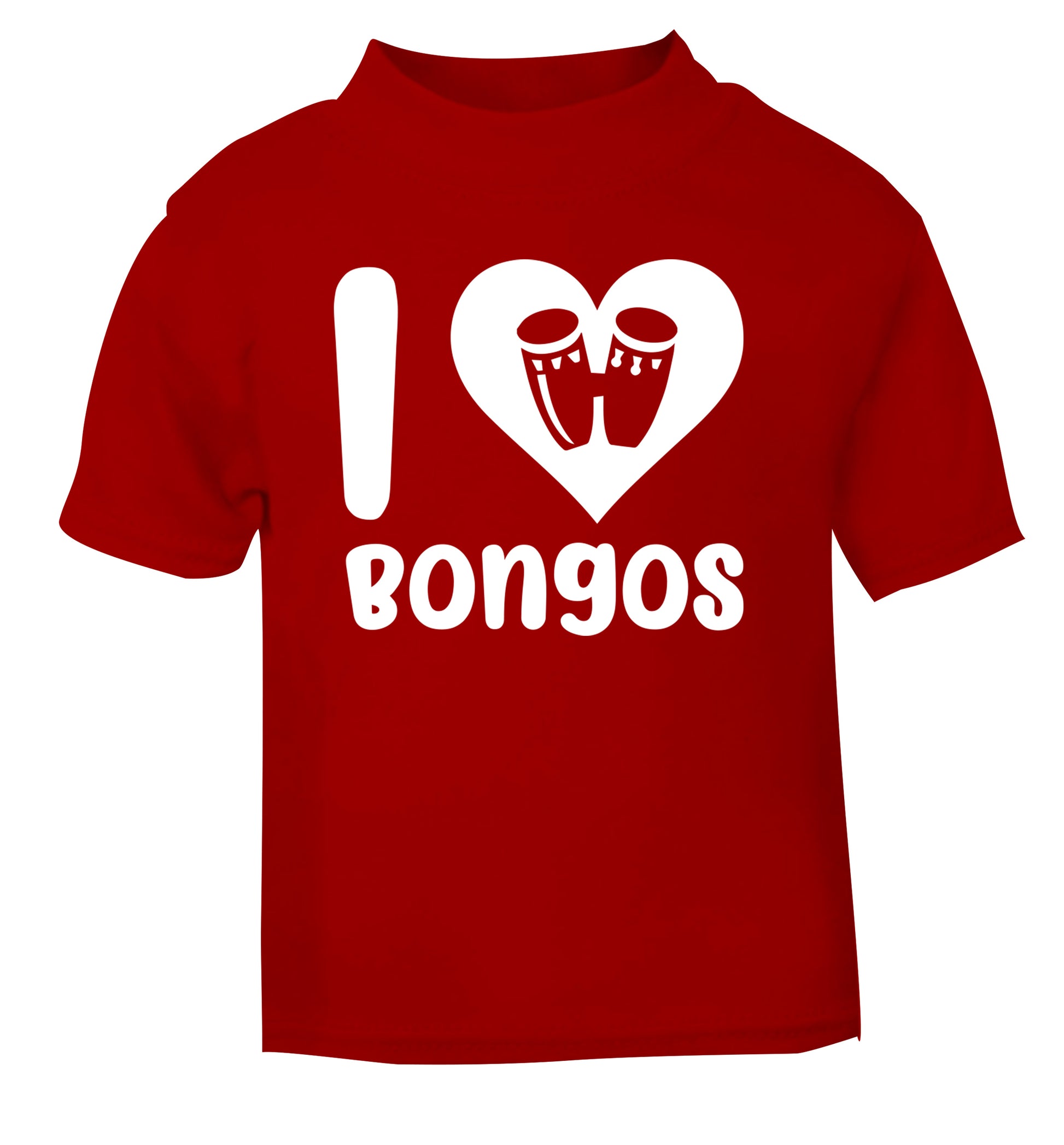 I love bongos red Baby Toddler Tshirt 2 Years