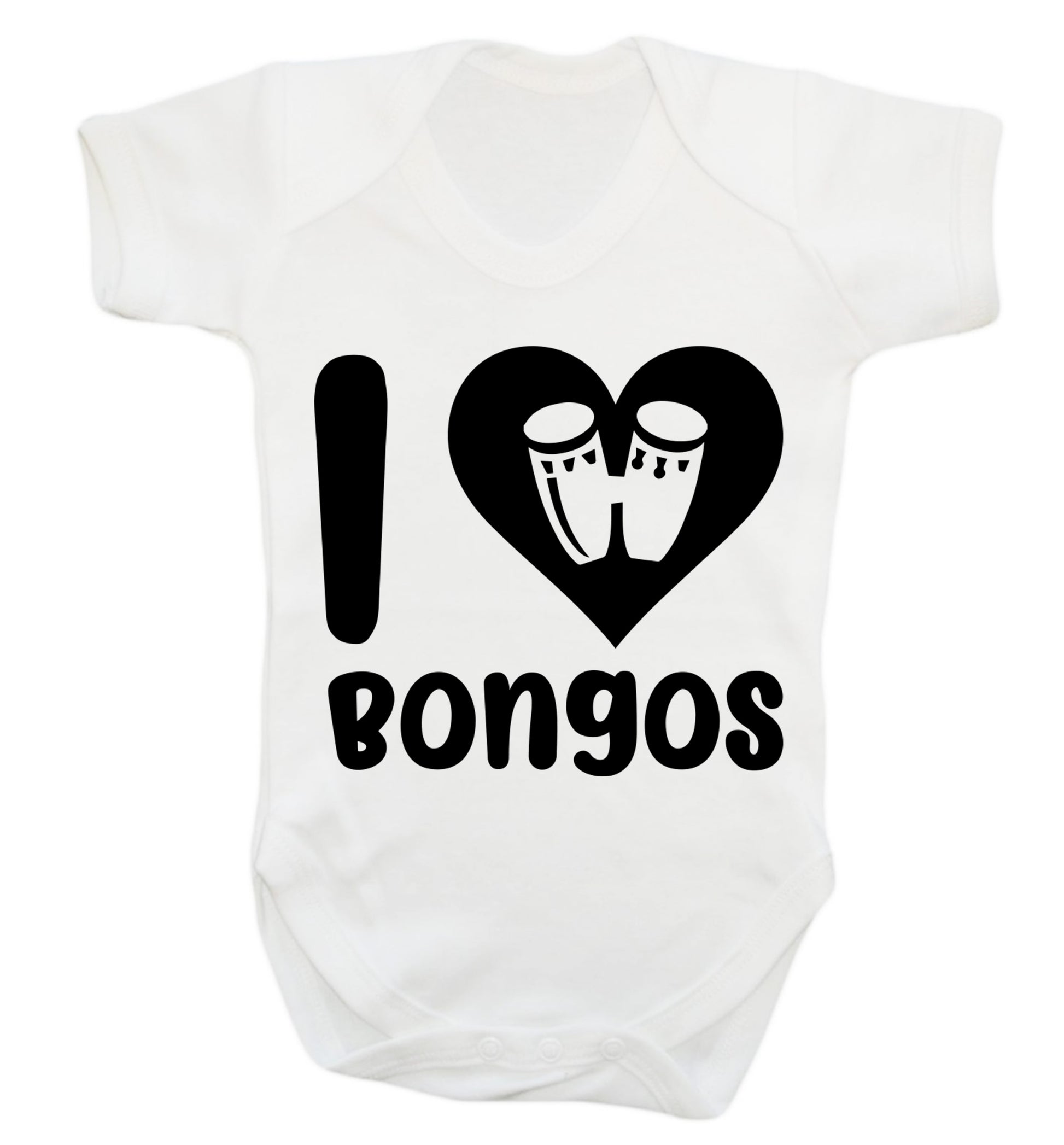 I love bongos Baby Vest white 18-24 months