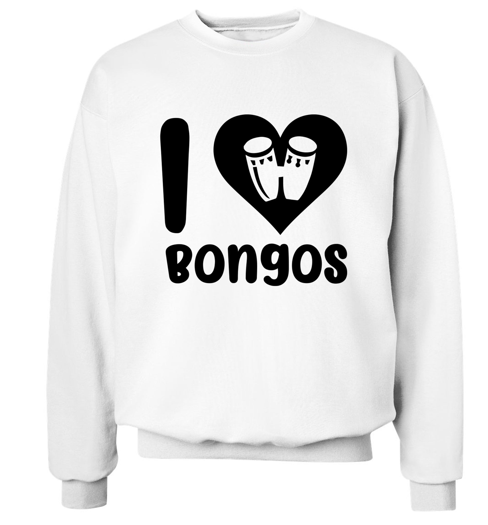 I love bongos Adult's unisex white Sweater 2XL