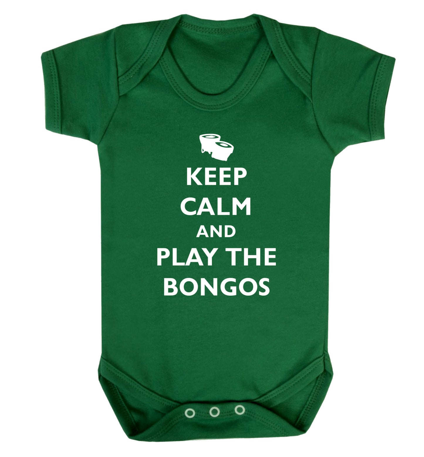 Keep calm and play the bongos Baby Vest green 18-24 months