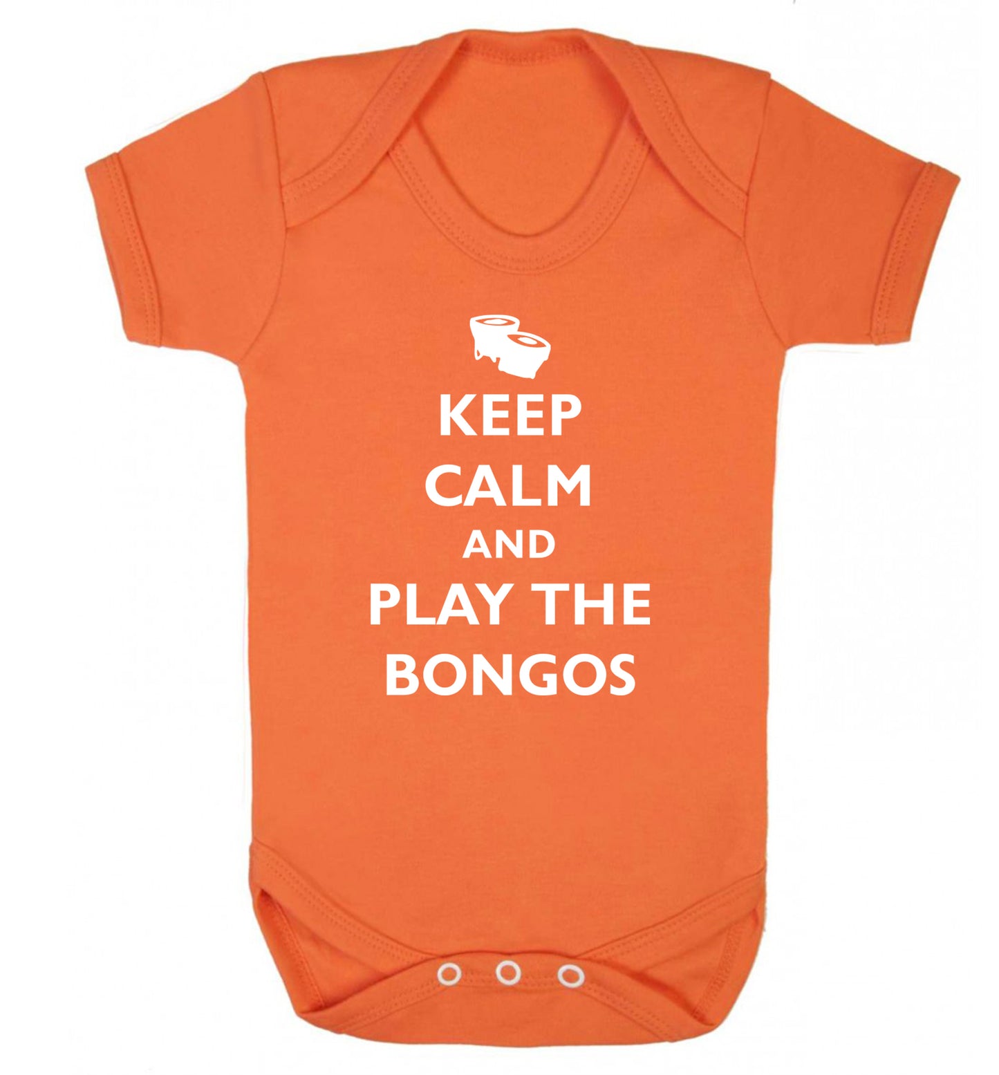 Keep calm and play the bongos Baby Vest orange 18-24 months