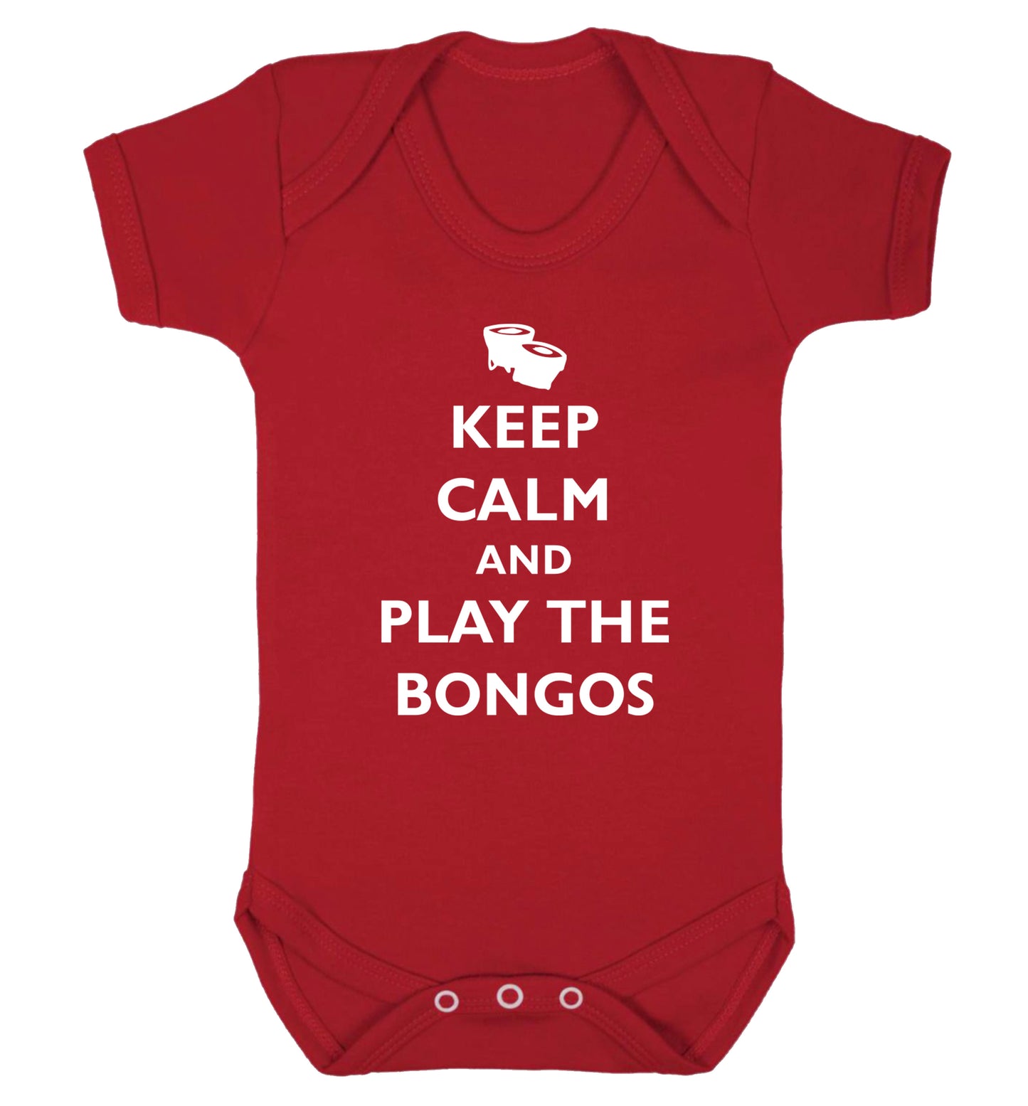 Keep calm and play the bongos Baby Vest red 18-24 months