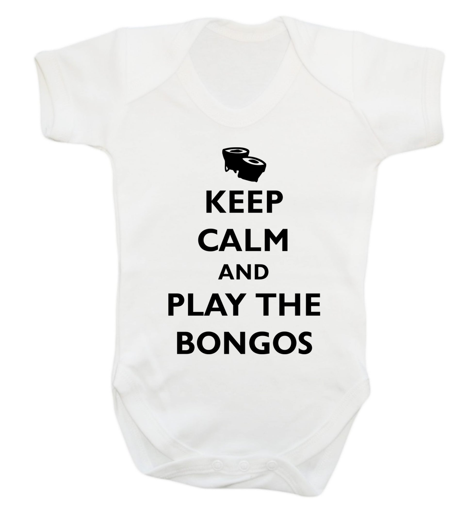 Keep calm and play the bongos Baby Vest white 18-24 months