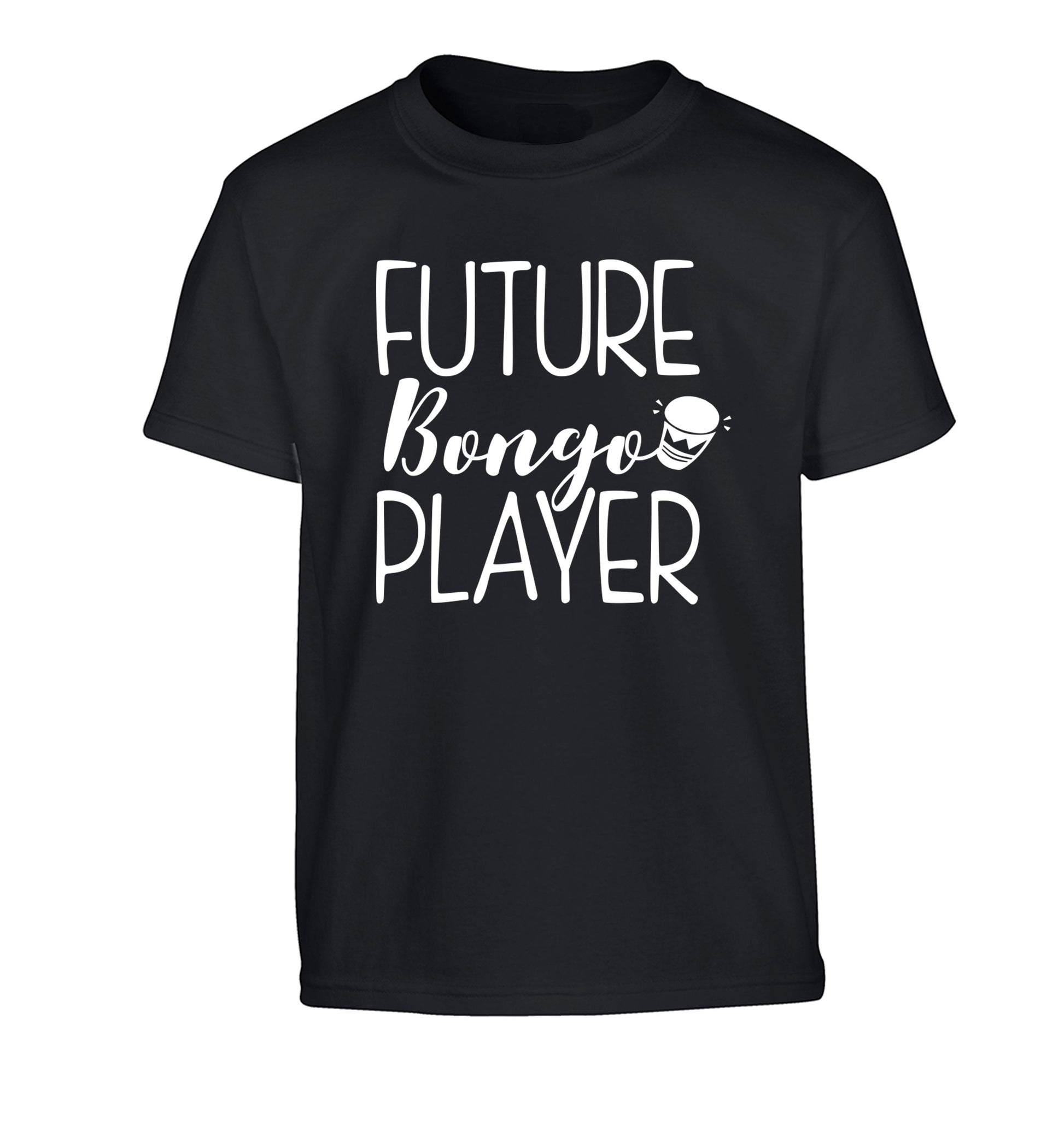 Future bongo player Children's black Tshirt 12-14 Years