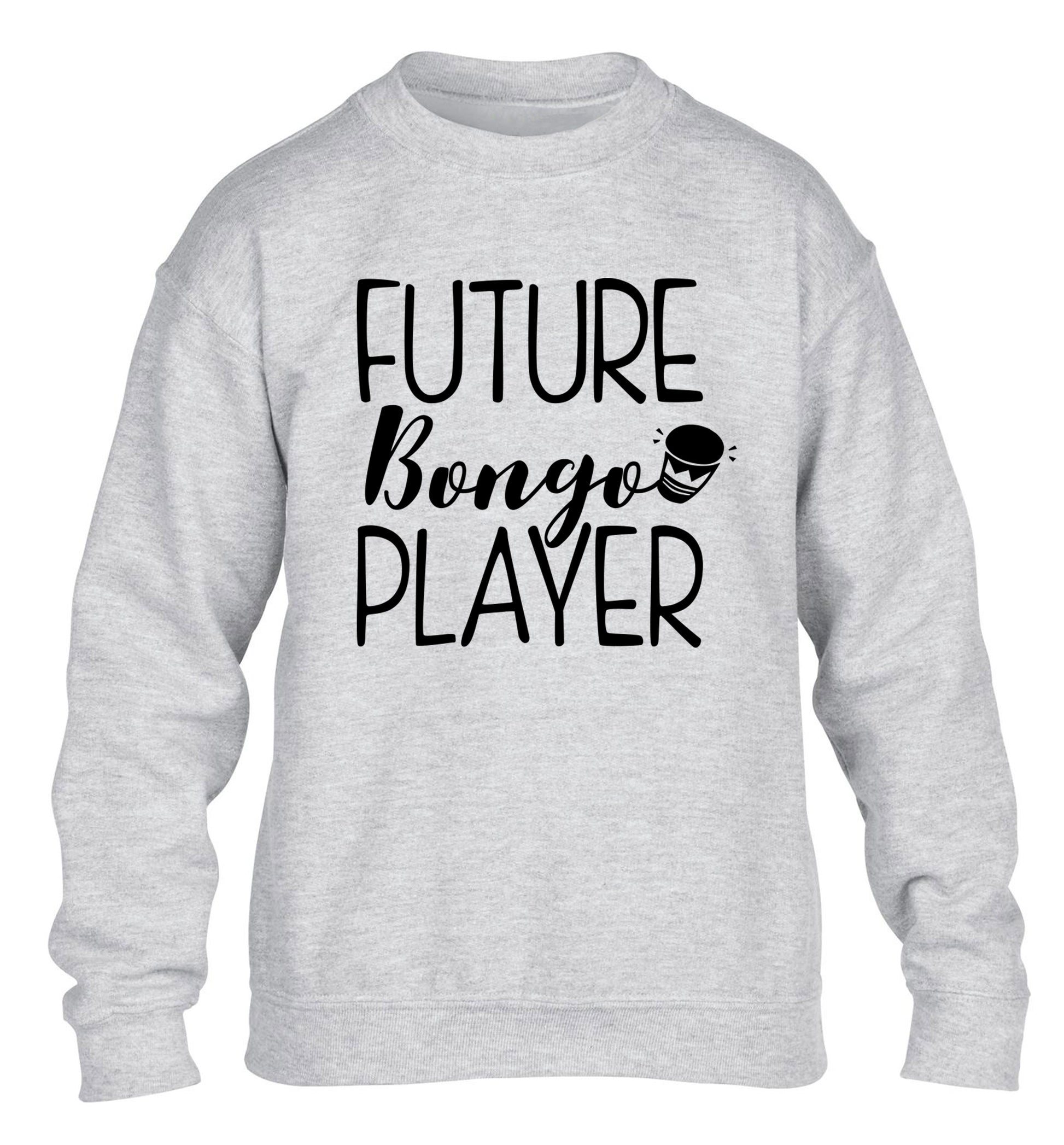 Future bongo player children's grey sweater 12-14 Years