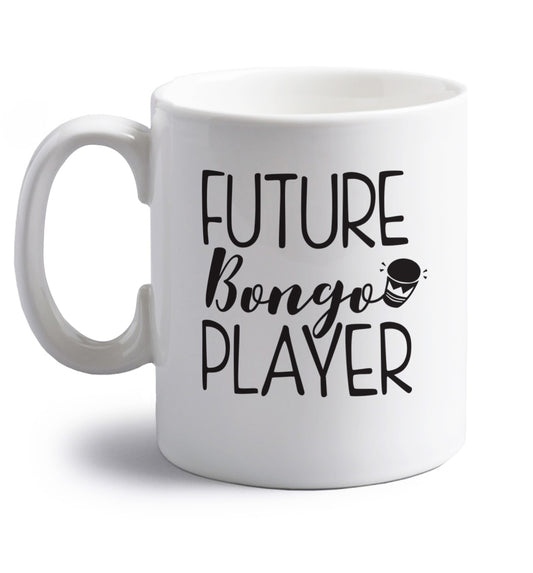 Future bongo player right handed white ceramic mug 