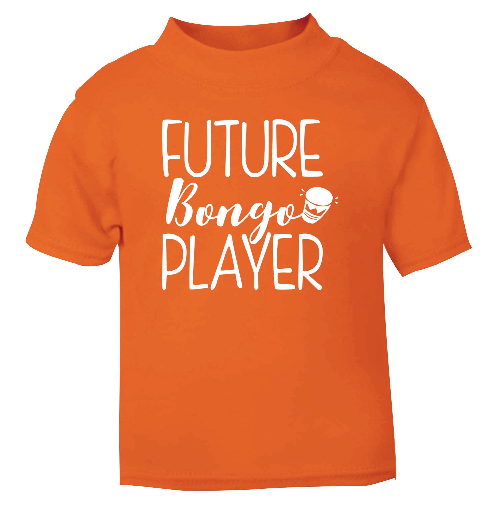Future bongo player orange Baby Toddler Tshirt 2 Years