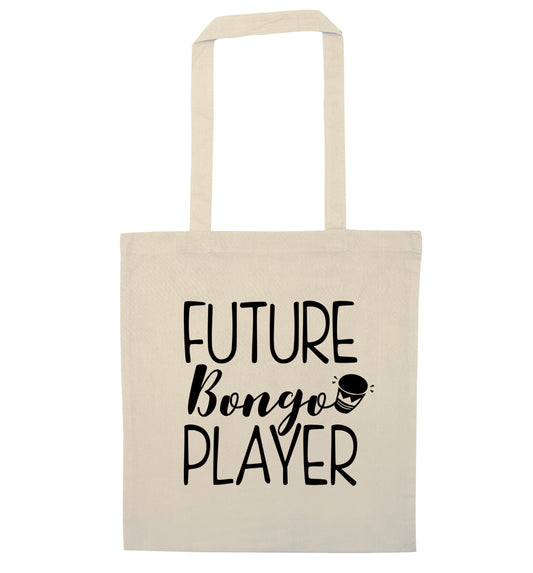 Future bongo player natural tote bag