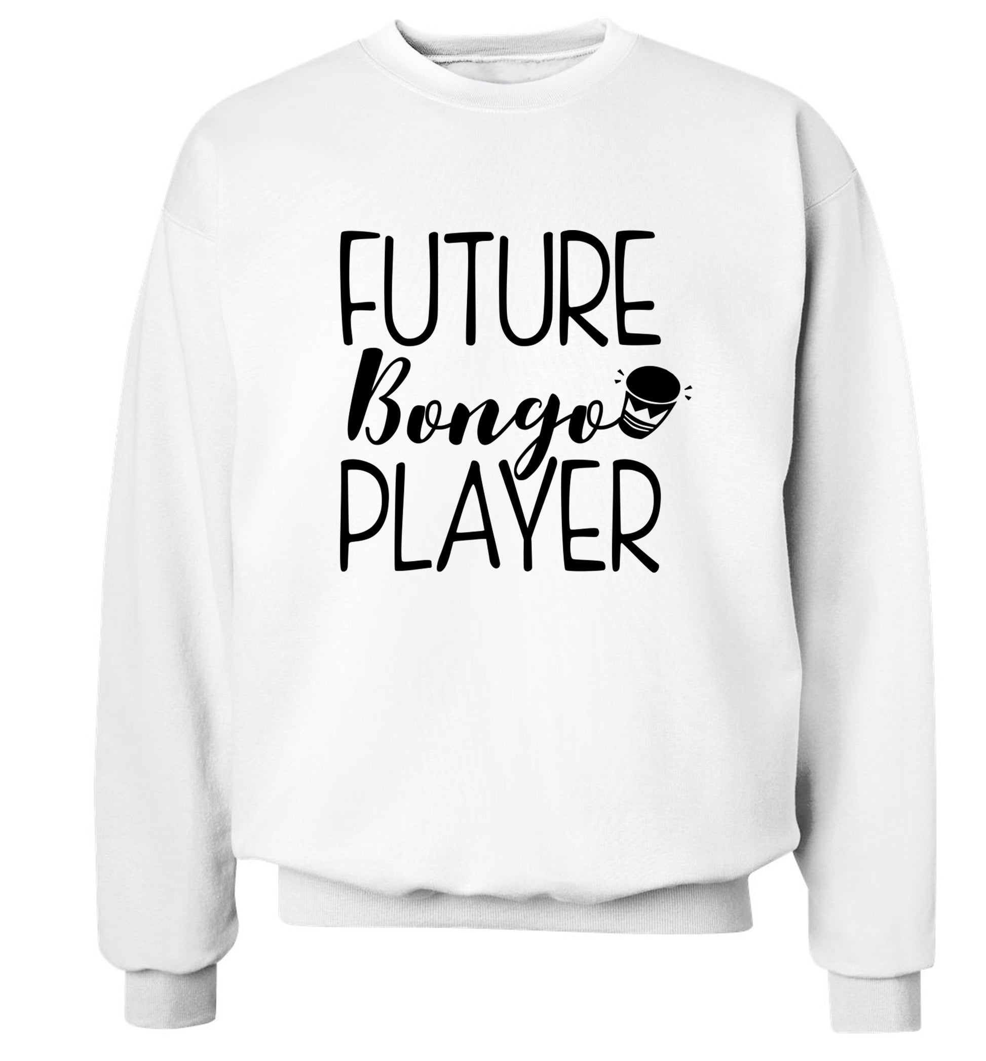 Future bongo player Adult's unisex white Sweater 2XL