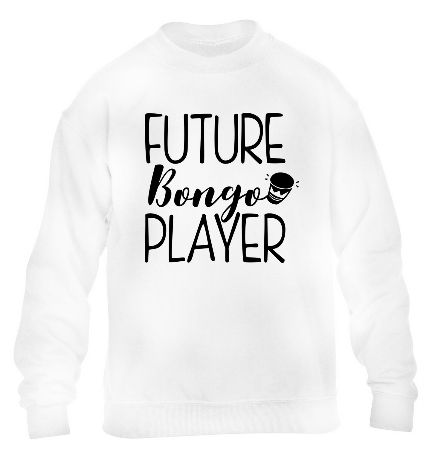 Future bongo player children's white sweater 12-14 Years