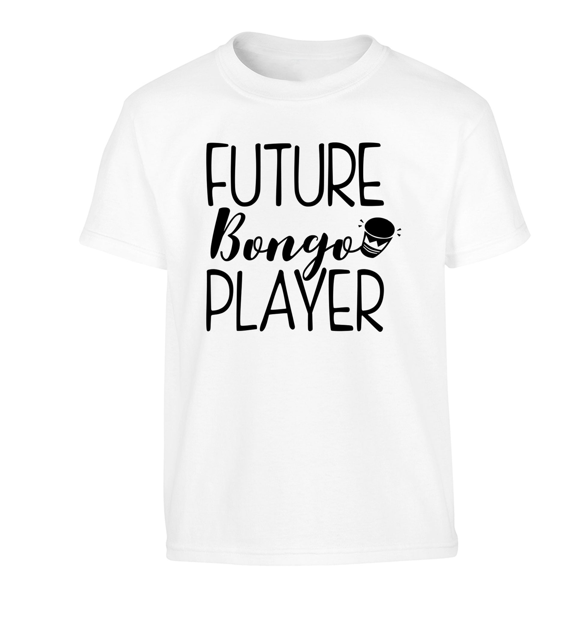 Future bongo player Children's white Tshirt 12-14 Years