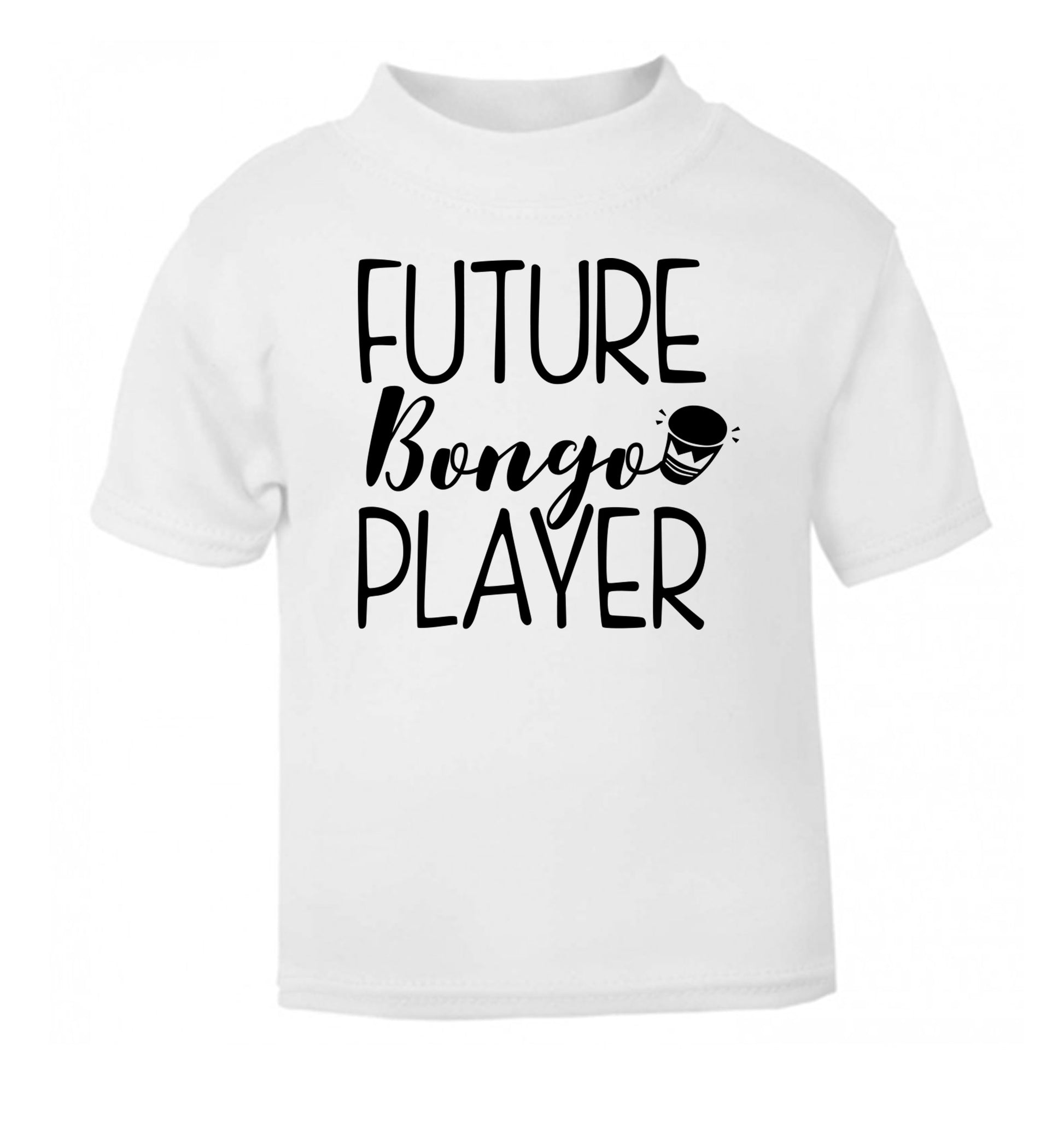Future bongo player white Baby Toddler Tshirt 2 Years