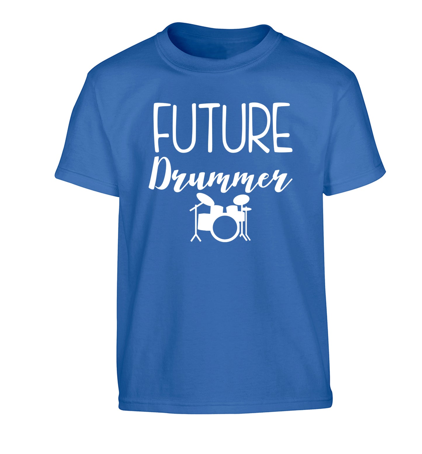 Future drummer Children's blue Tshirt 12-14 Years