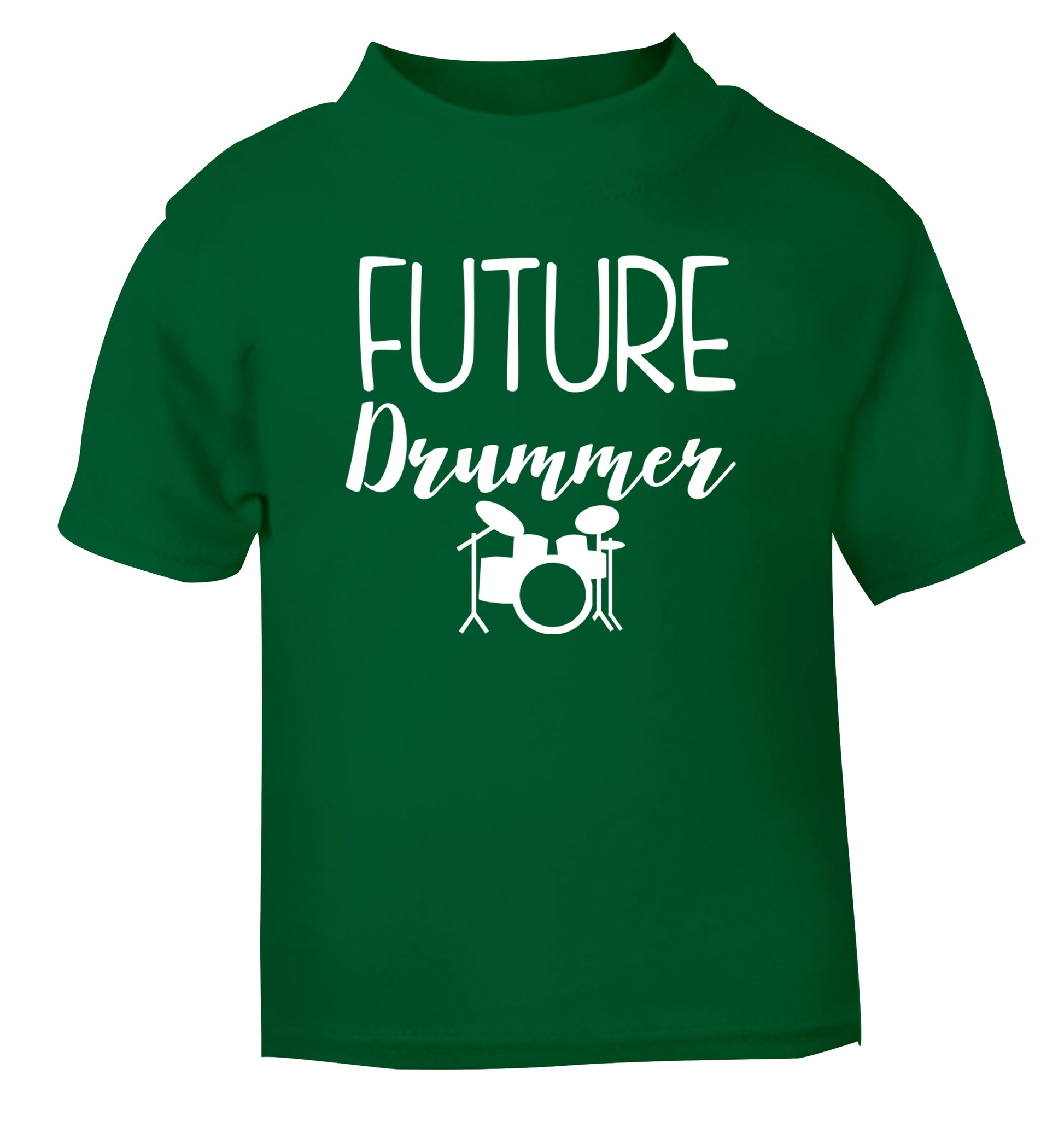 Future drummer green Baby Toddler Tshirt 2 Years