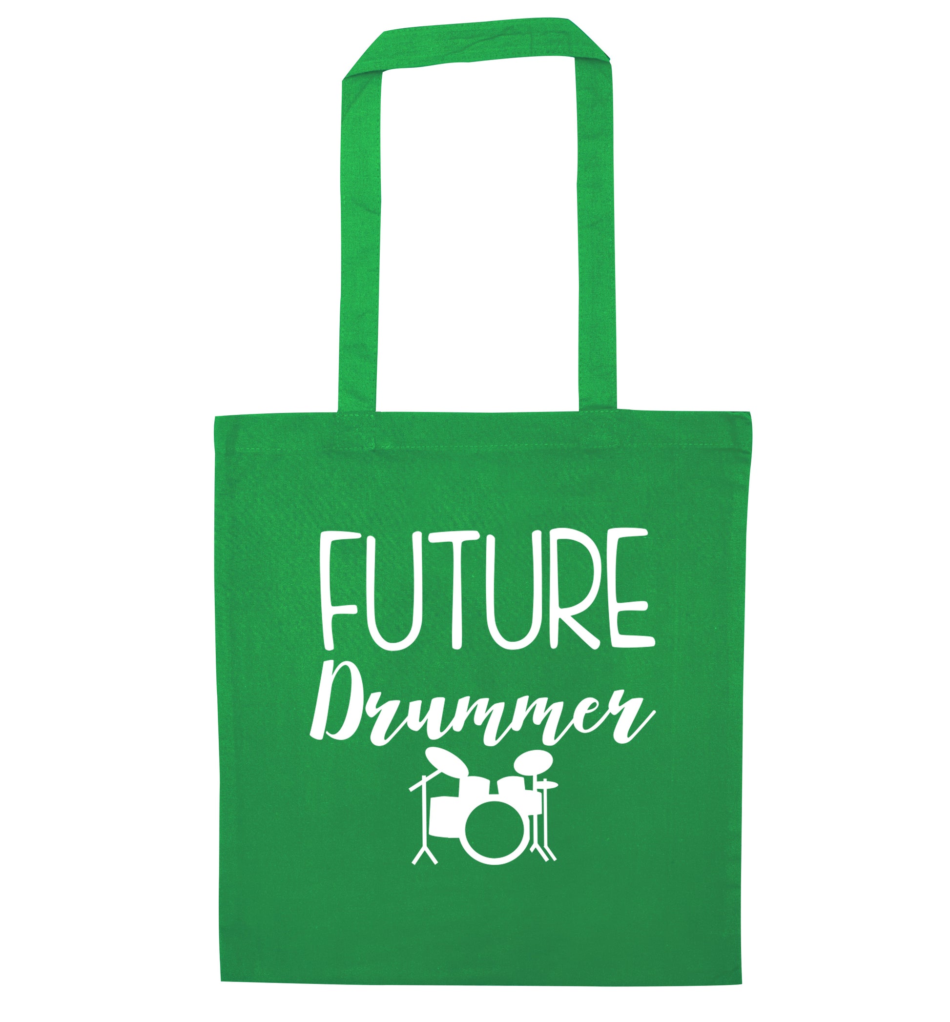 Future drummer green tote bag