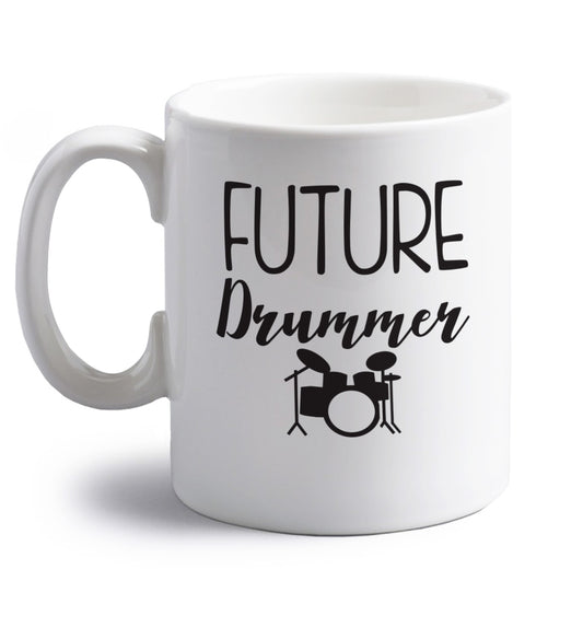 Future drummer right handed white ceramic mug 
